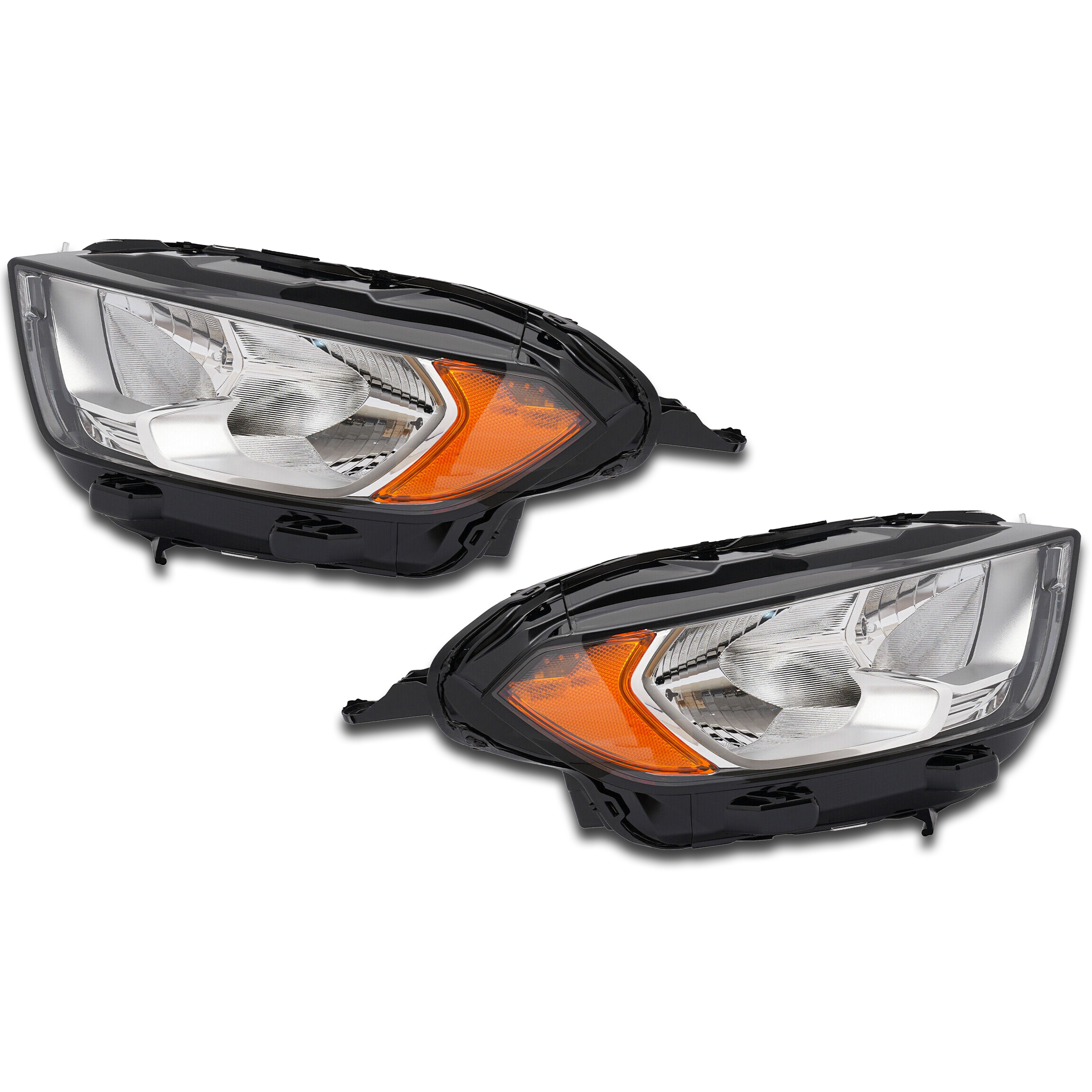 For 2018 2019 2020 2021 2022 Ford EcoSport S SE SES Titanium Halogen Headlight Headlamp Assembly Driver Passenger Left Right LH RH Set Pair 2Pcs GN1Z13008AM GN1Z13008AD