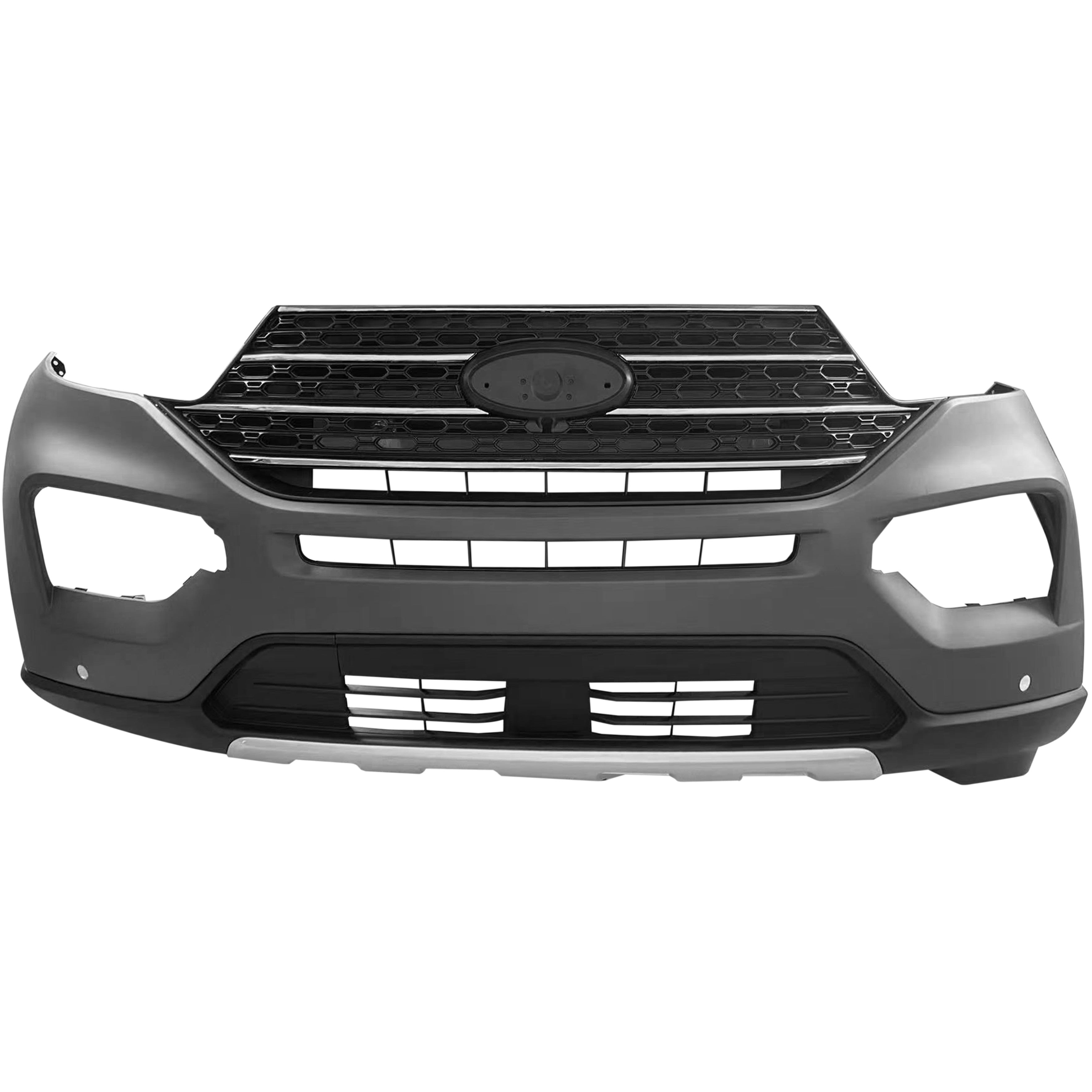 For 2020 2021 2022 Ford Explorer Front Bumper Assembly w/ Sensor w/ Fog Lights