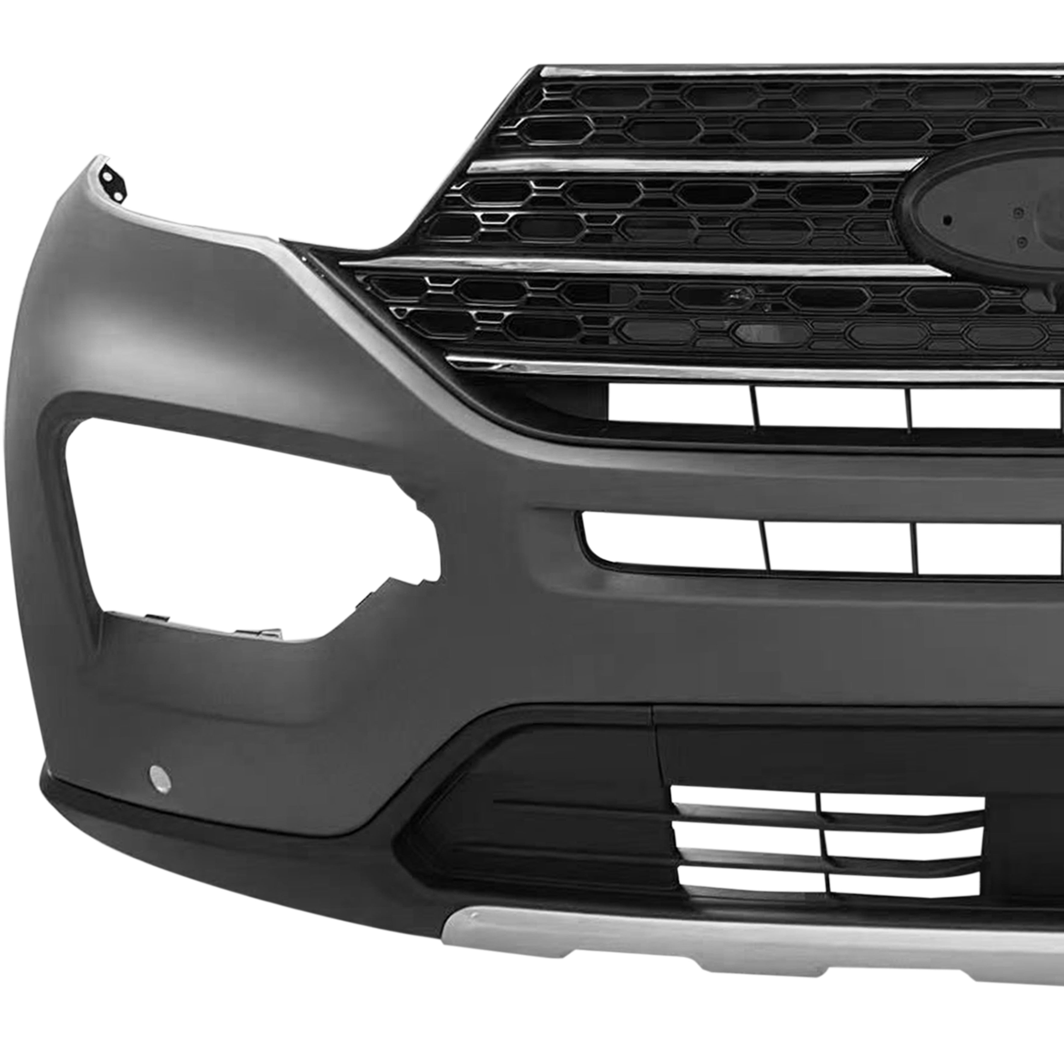 For 2020 2021 2022 Ford Explorer Front Bumper Assembly w/ Sensor w/ Fog Lights