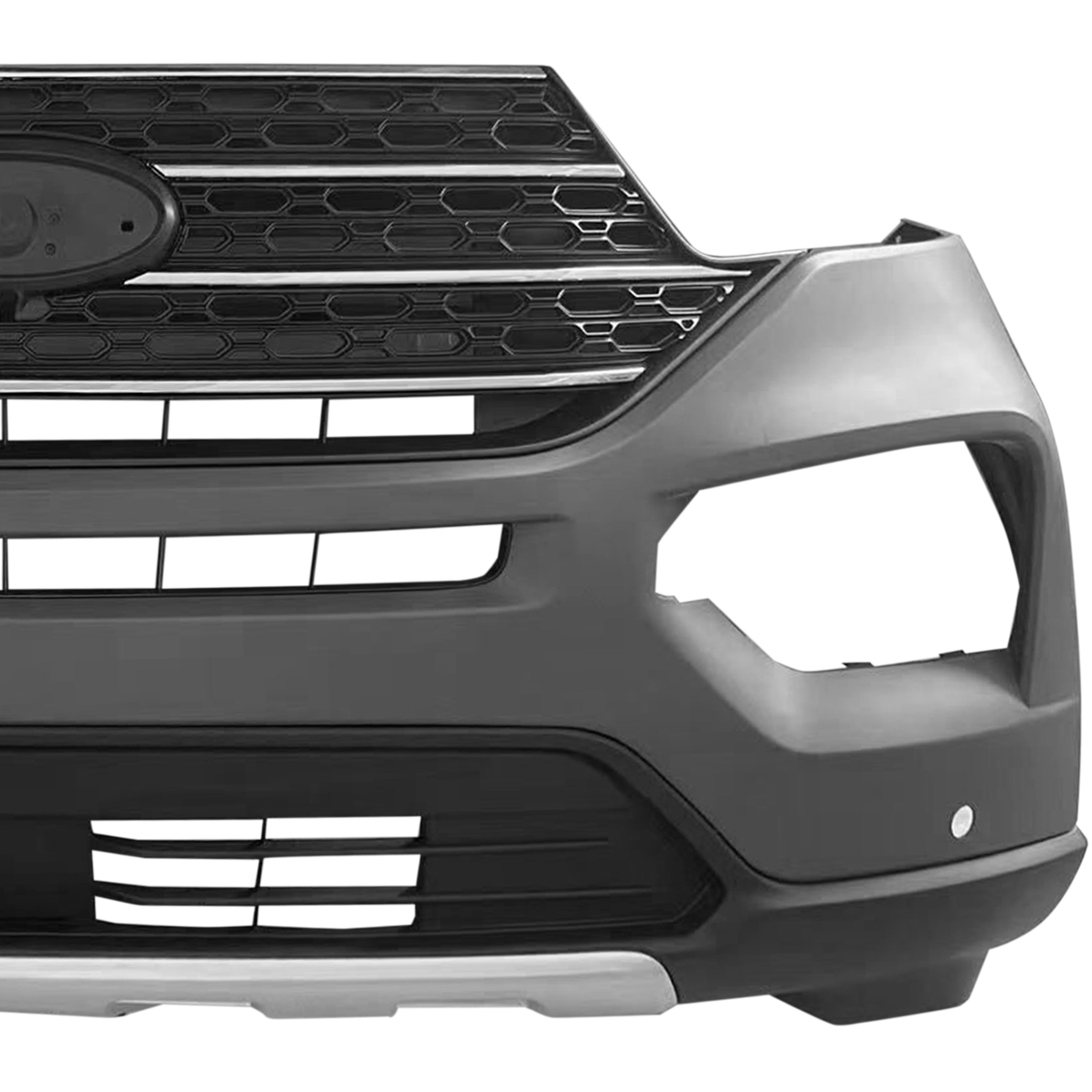 For 2020 2021 2022 Ford Explorer Front Bumper Assembly w/ Sensor w/ Fog Lights