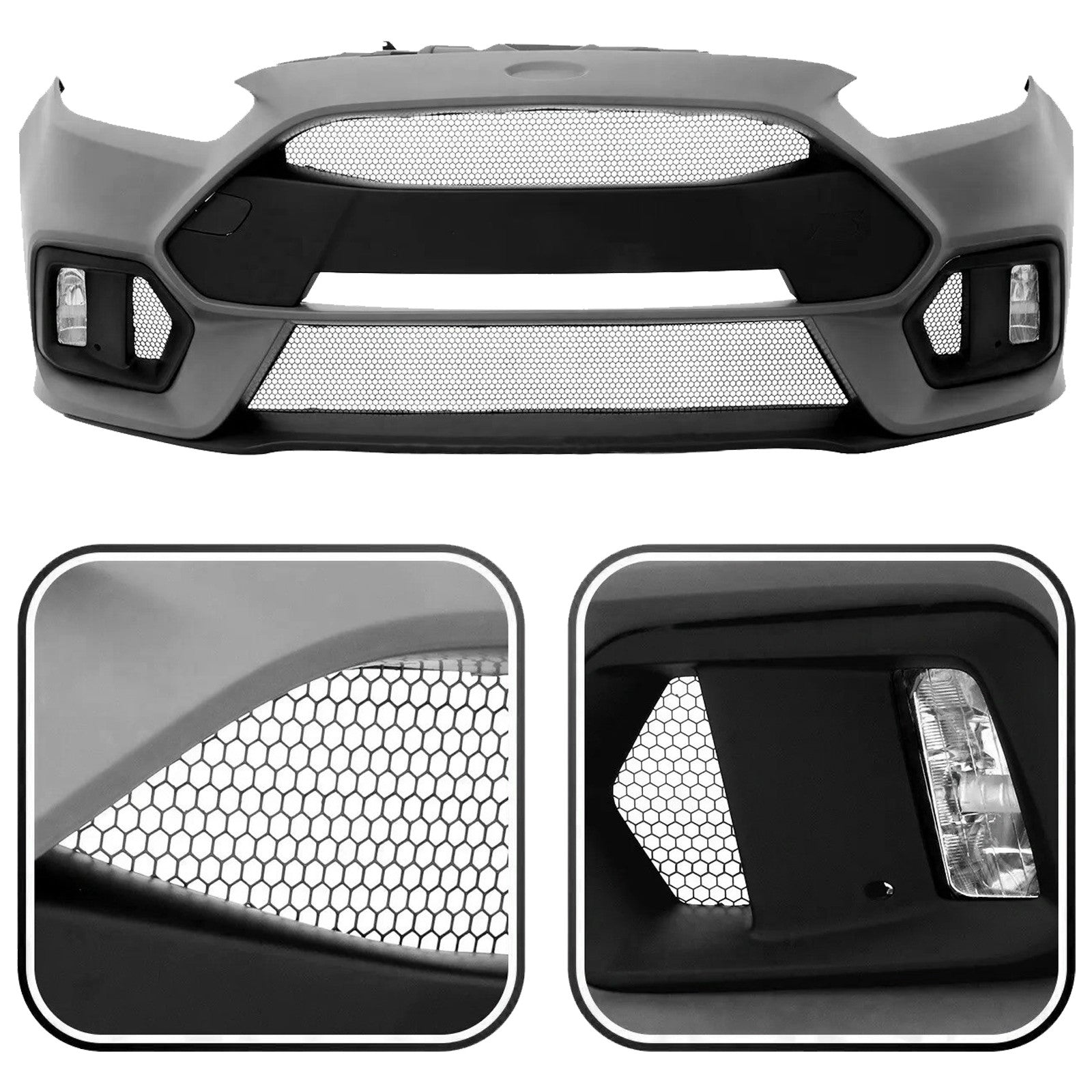 Front Bumper Cover Assembly Replacement For 2016 2017 2018 Ford Focus Rs