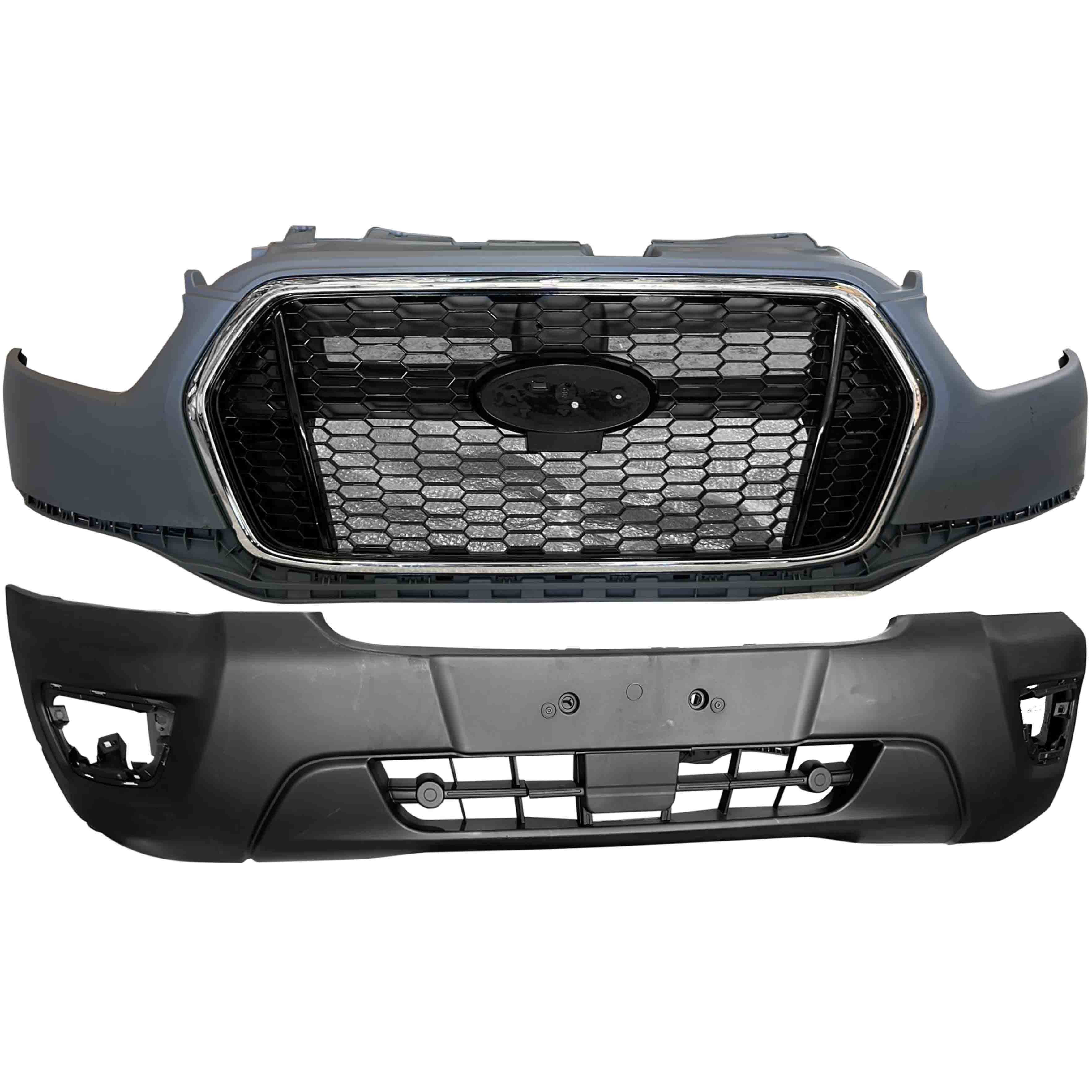 For 2020 2021 2022 2023 2024 Ford Transit Honeycomb Front Bumper Grille Assembly