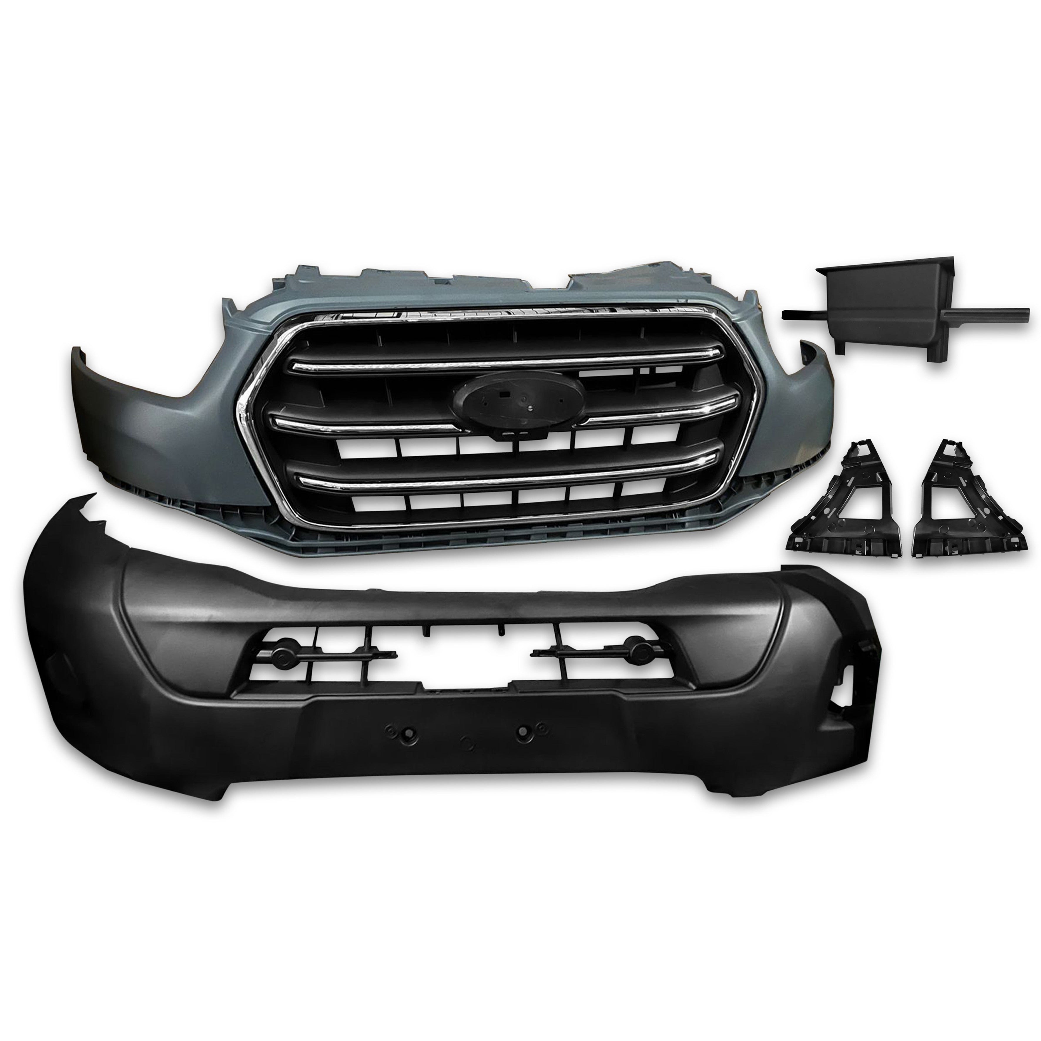 For 2020 2021 2022 2023 2024 Ford Transit Chrome Billet Front Bumper Grille Assembly