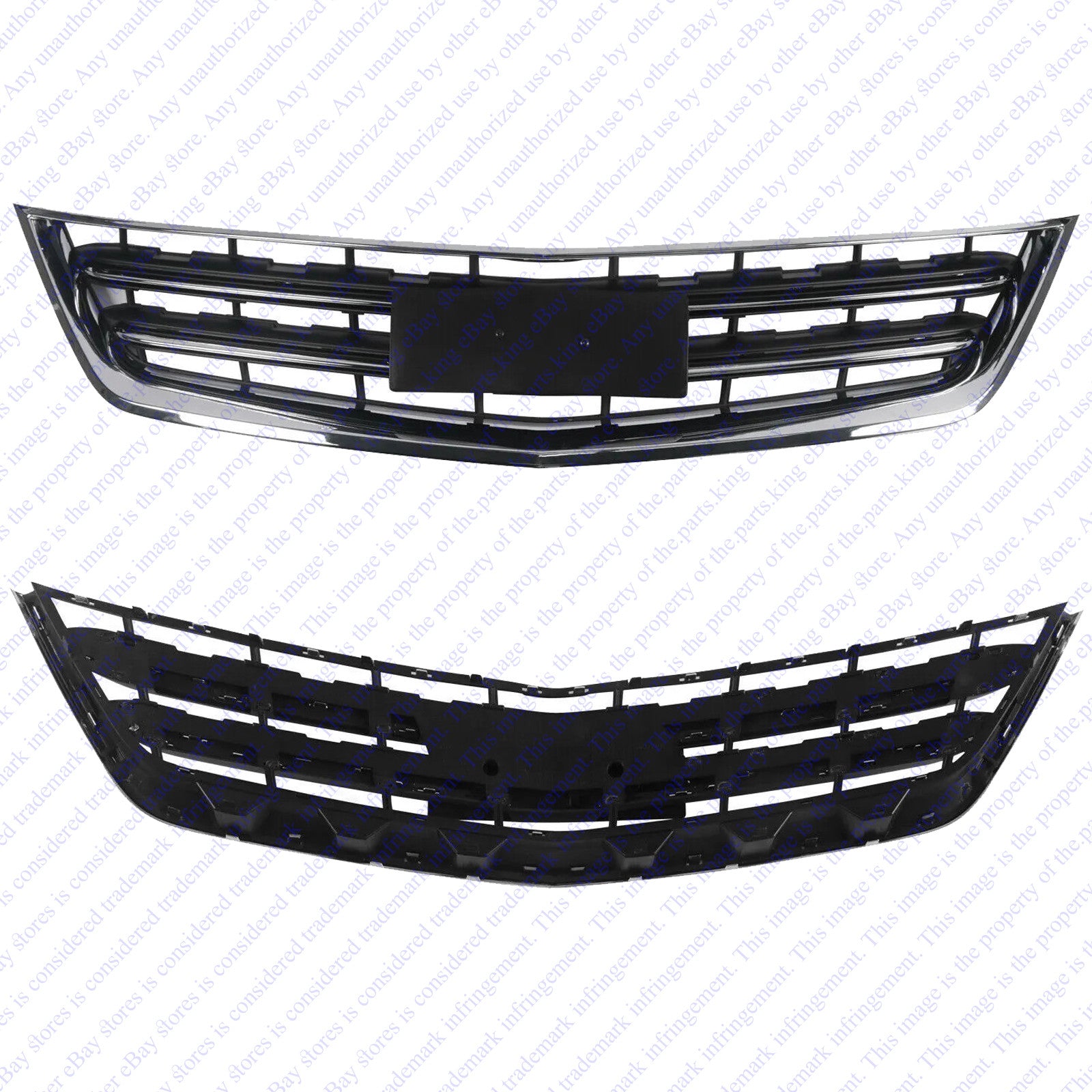 For 2014 2015 2016 2017 2018 2019 2020 Chevrolet Impala Sedan Front Upper Lower Grille 23354886 23455348