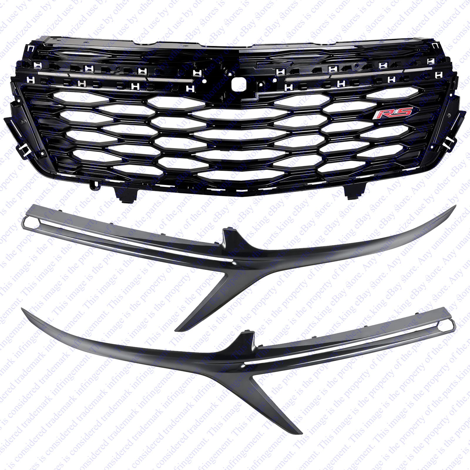 For 2022 2023 Chevrolet Equinox Front Upper Bumper Grille Assembly RS Style