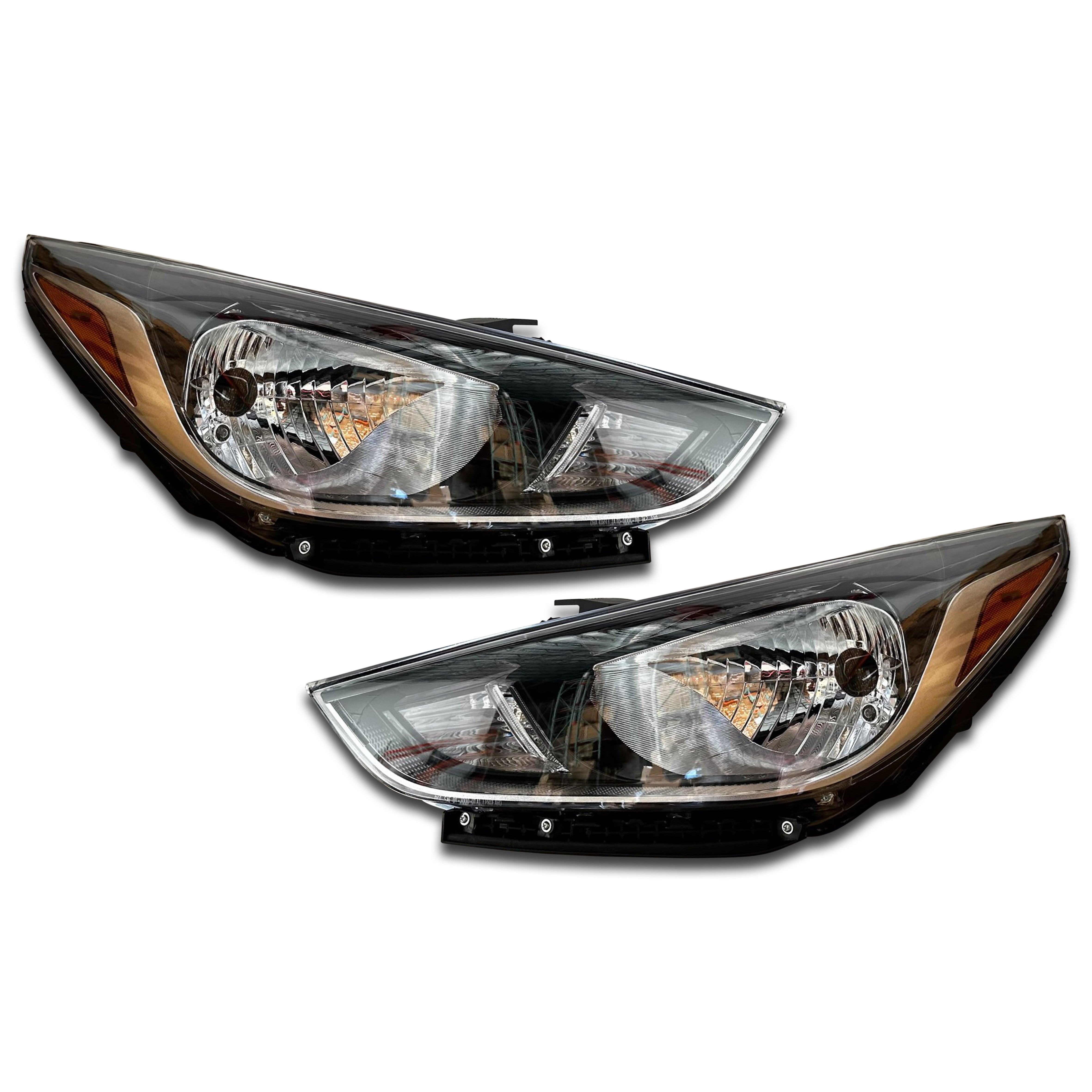 For 2018 2019 2020 2021 Hyundai Accent SE SEL Halogen Headlights Assembly Left Right Pair