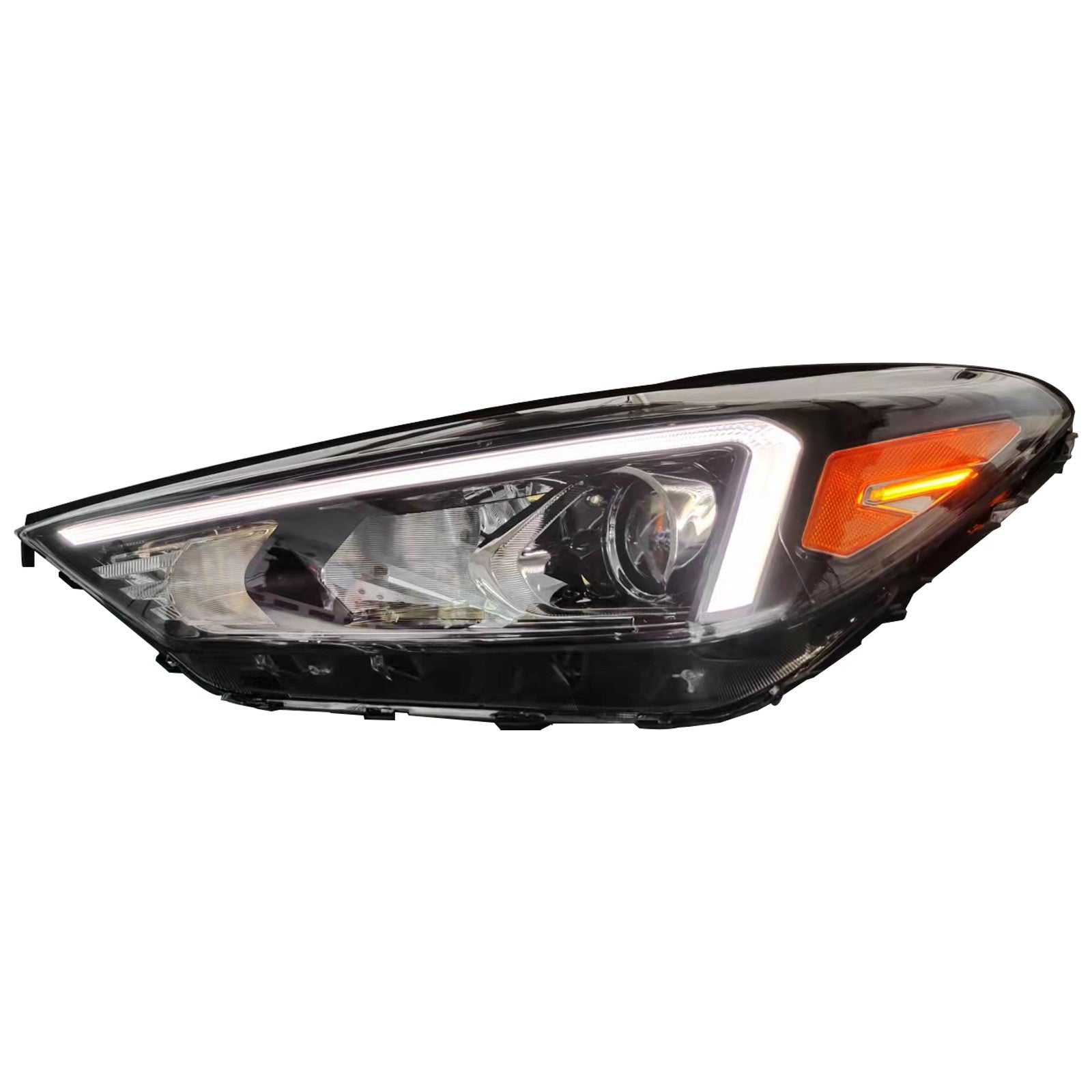For 2019 2020 2021 Hyundai Tucson Headlight Assembly Halogen with LED DRL Driver Side