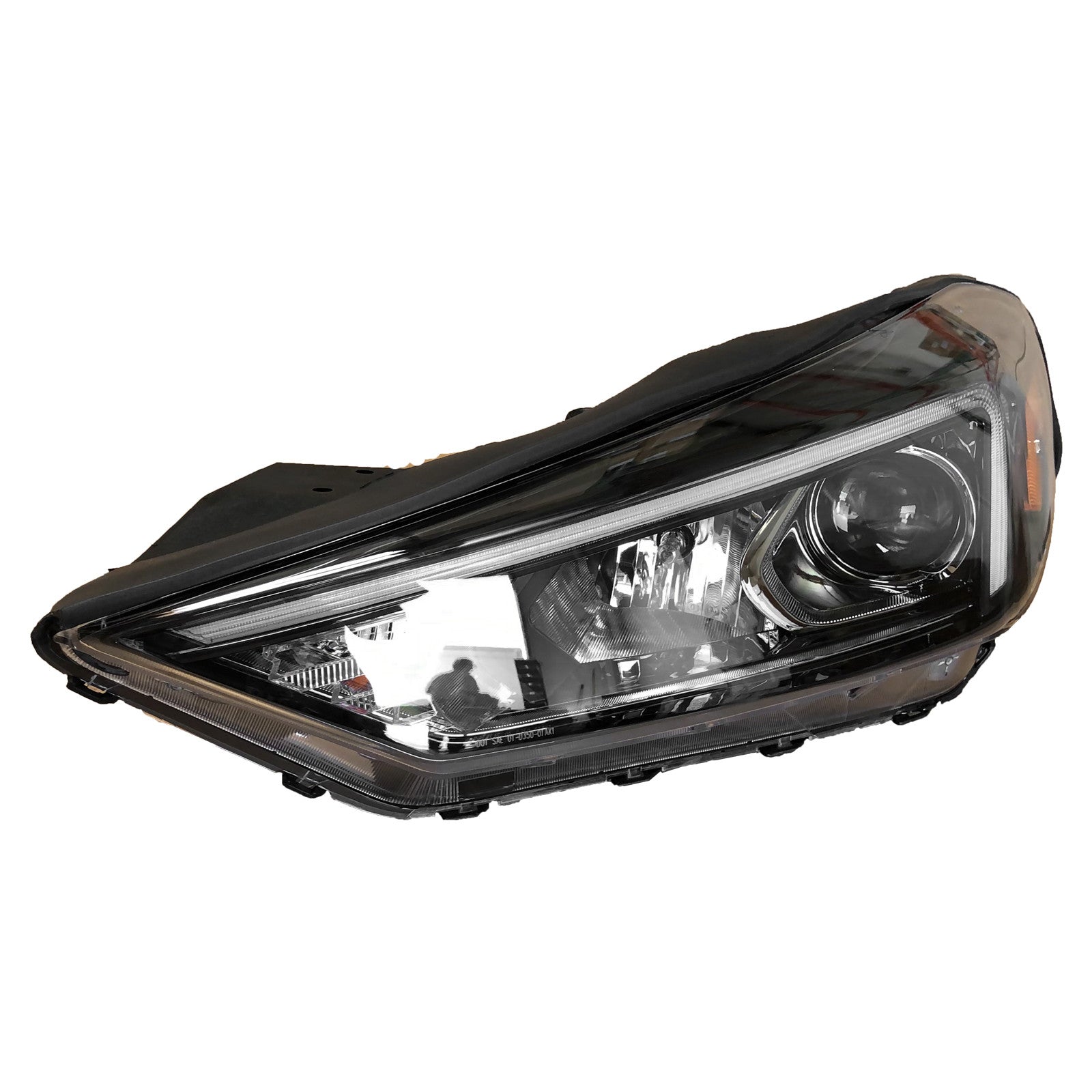 For 2019 2020 2021 Hyundai Tucson Headlight Assembly Halogen with LED DRL Driver Side