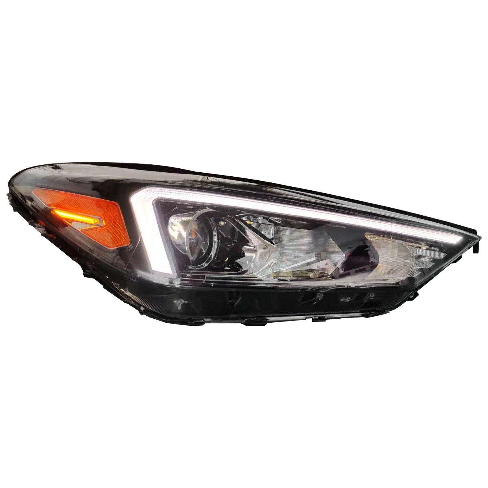 For 2019 2020 2021 Hyundai Tucson Headlight Assembly Halogen with LED DRL Left Right Pair