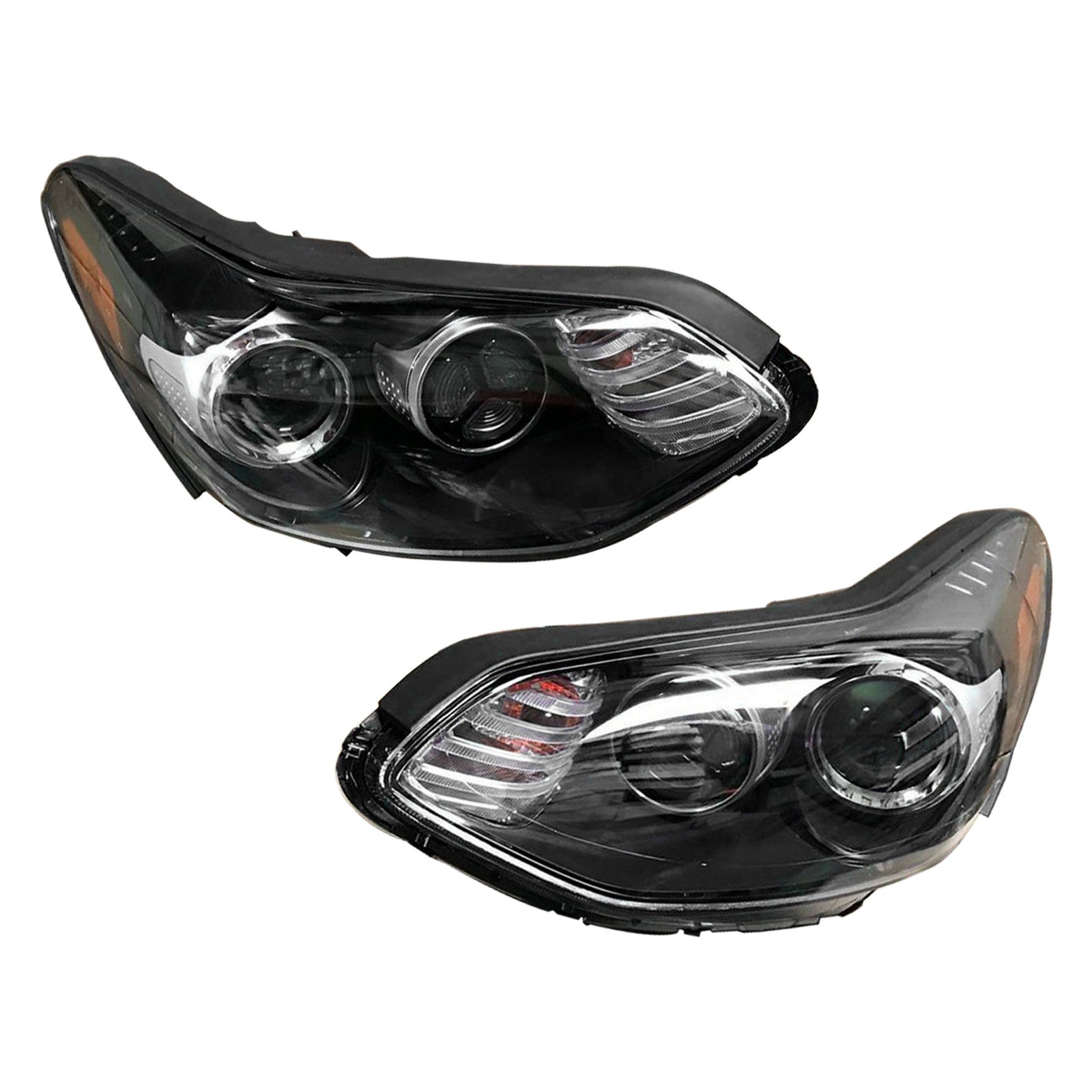 For 2017 2018 2019 2020 2021 2022 Kia Sportage Headlight Assembly Halogen with LED Daytime Running Lamp Left Right Pair