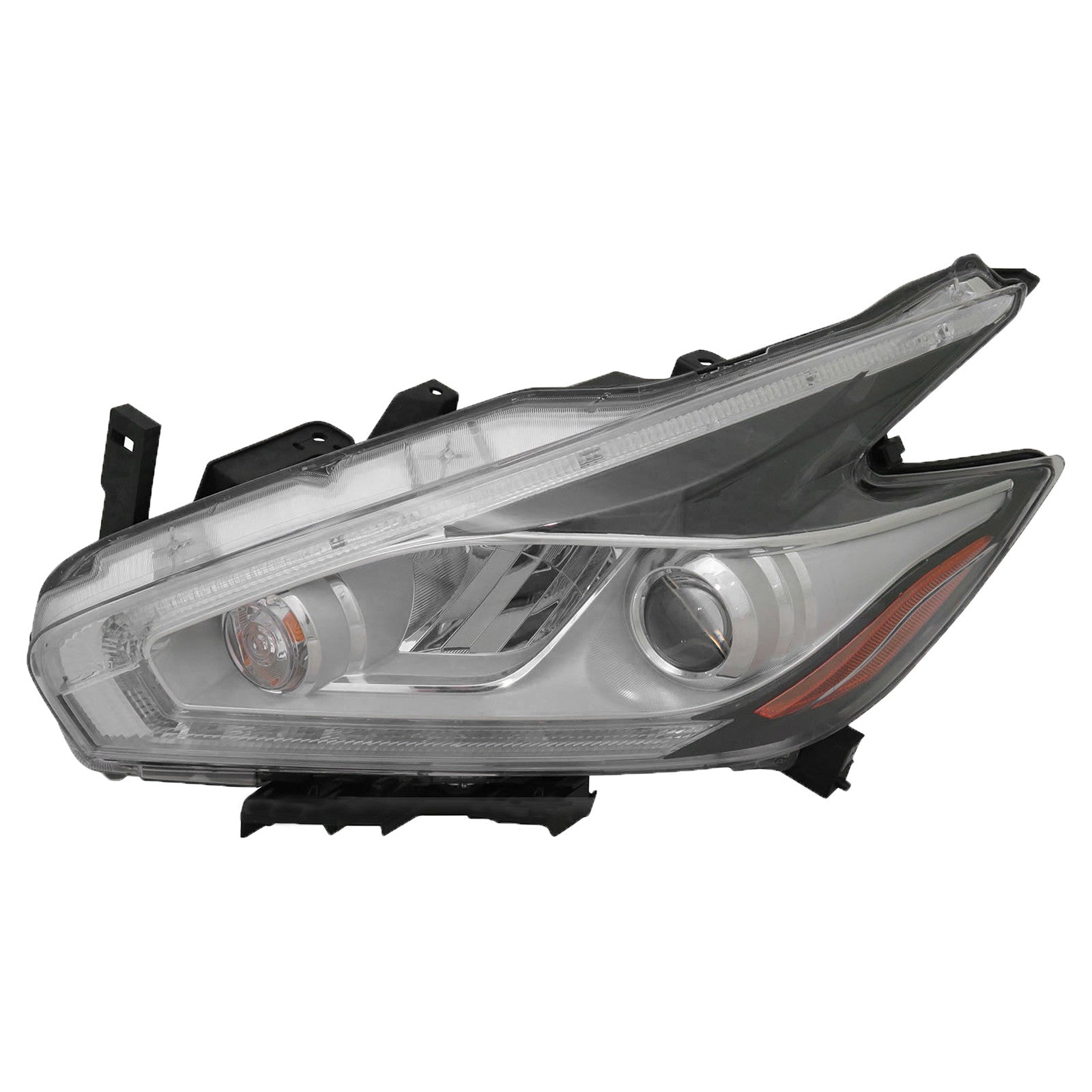 For 2015 2016 2017 2018 Nissan Murano Headlight Assembly Halogen Chrome Housing Driver Side