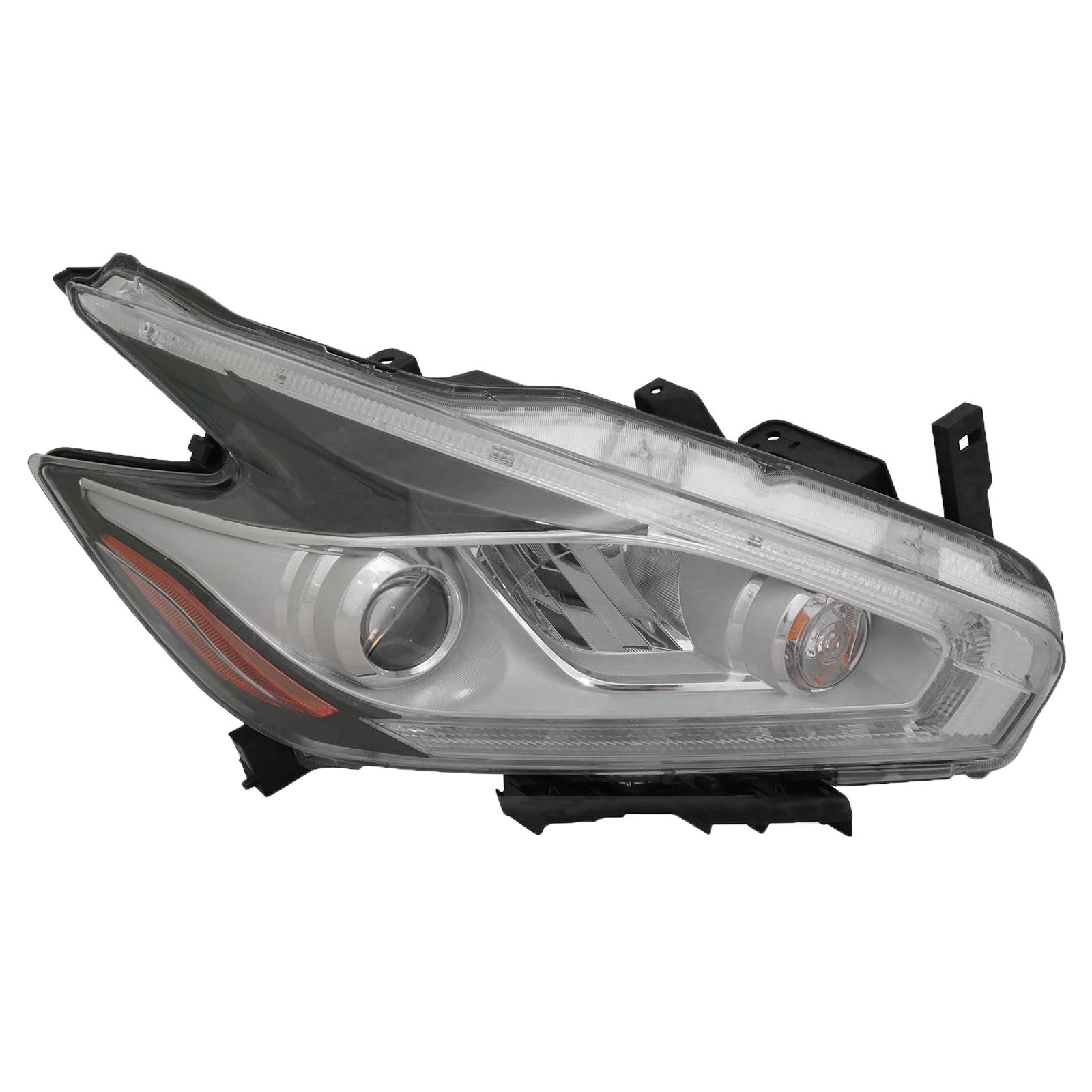 For 2015 2016 2017 2018 Nissan Murano Headlight Assembly Halogen Chrome Housing Passenger Side