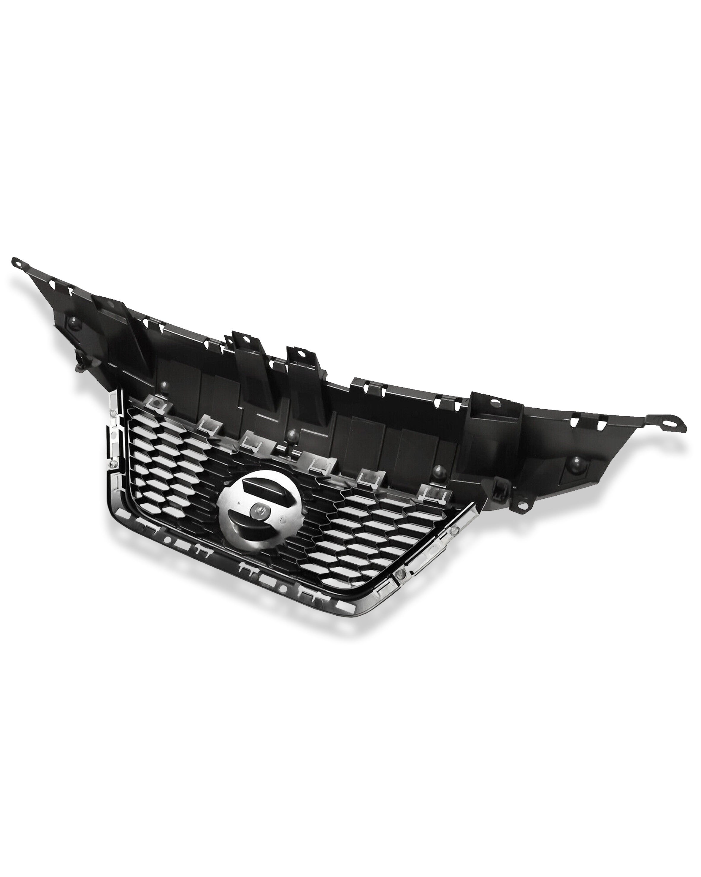 For 2020 2021 2022 Front Upper & Lower Grille Nissan Versa w/Trim Chrome