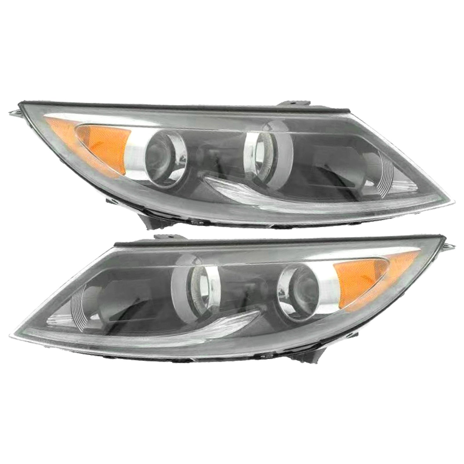 For 2013 2014 2015 2016 KIA Sportage Headlight Headlamp Halogen With LED DRL Tube Bar Assembly Left Right Driver Passenger Side Set Pair 2Pcs 921013W710 921023W710