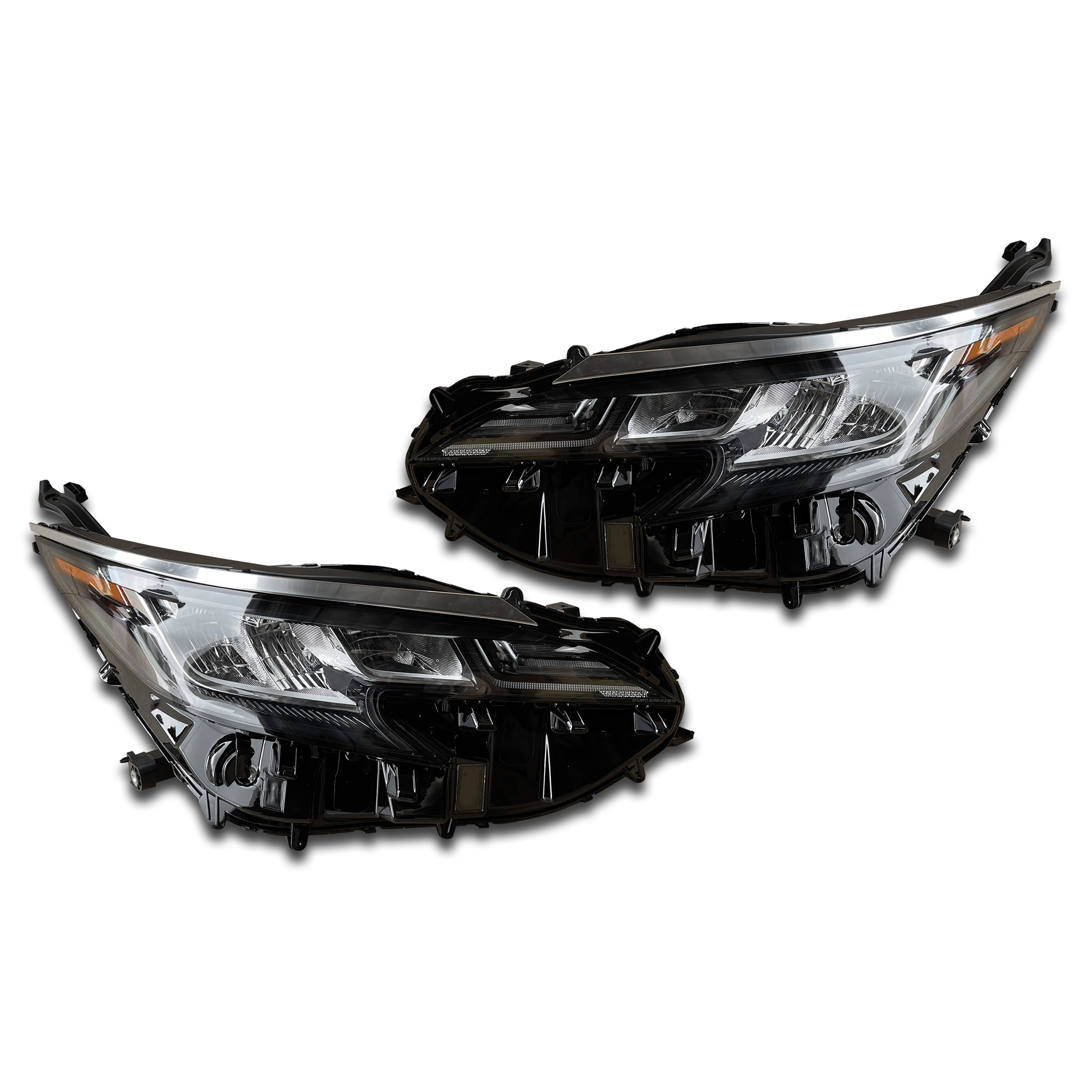 For 2021 2022 2023 2024 Toyota Sienna LE XLE Headlight Headlamp Factory No DRL Assembly Black Left Right Driver Passenger Side LH RH Set Pair 2Pcs 8115008100 8111008100 TO2502306 TO2503306
