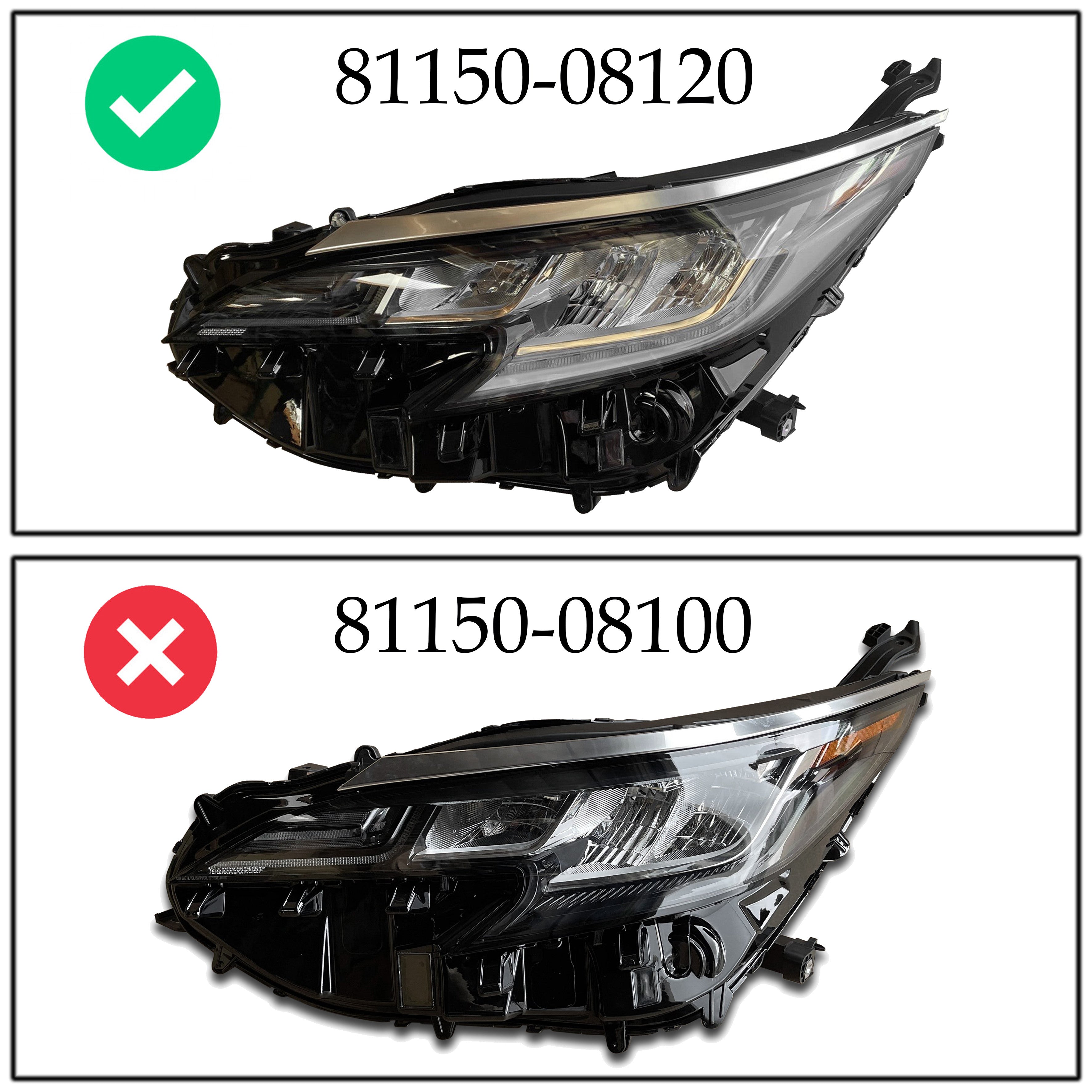 For 2021 2022 2023 2024 Toyota Sienna Limited XSE Front W/ DRL LED Headlight Assembly Set Left Right Side