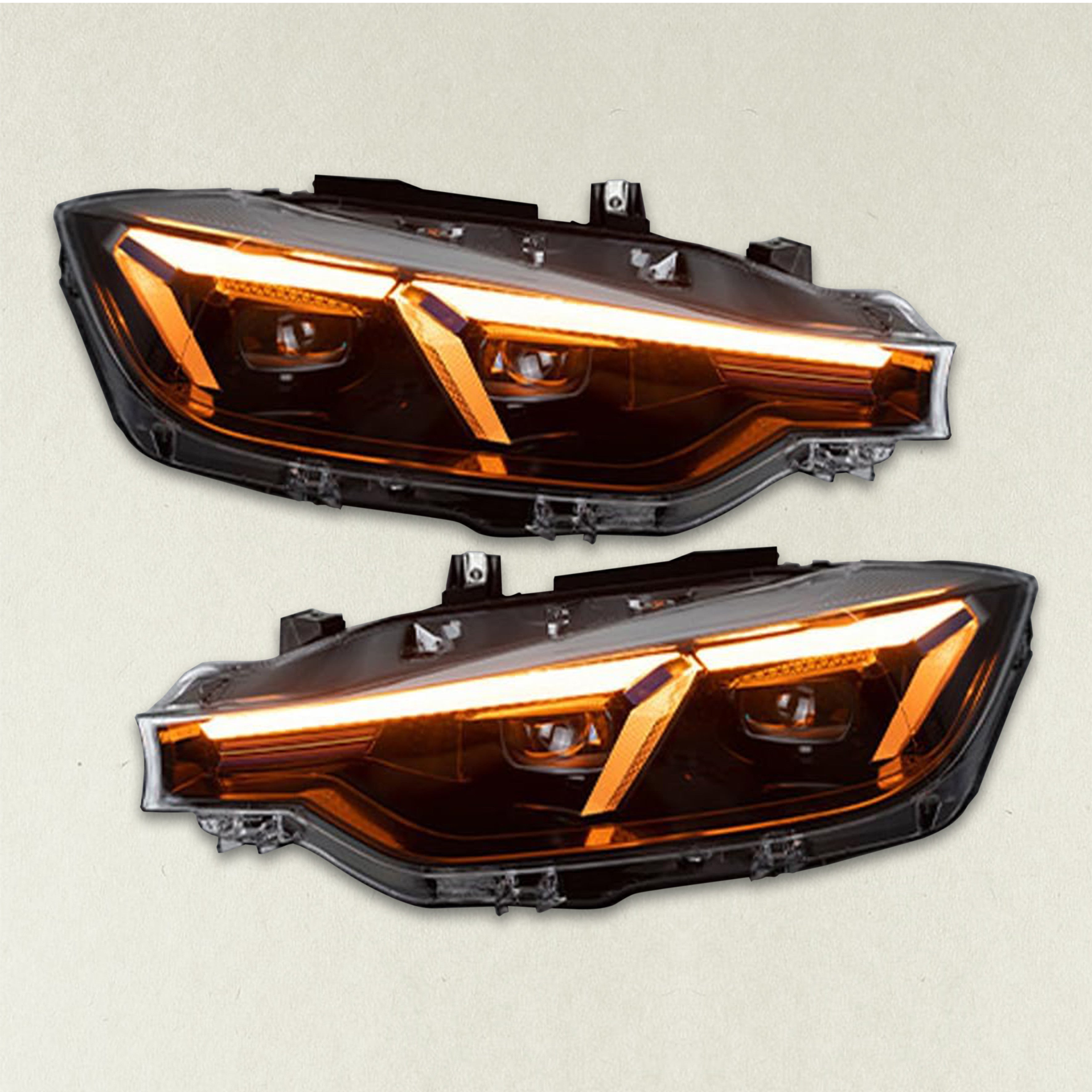 LED Headlight Assembly For 2012 2018 BMW F30 F35 3 Series Driver Passenger Pair