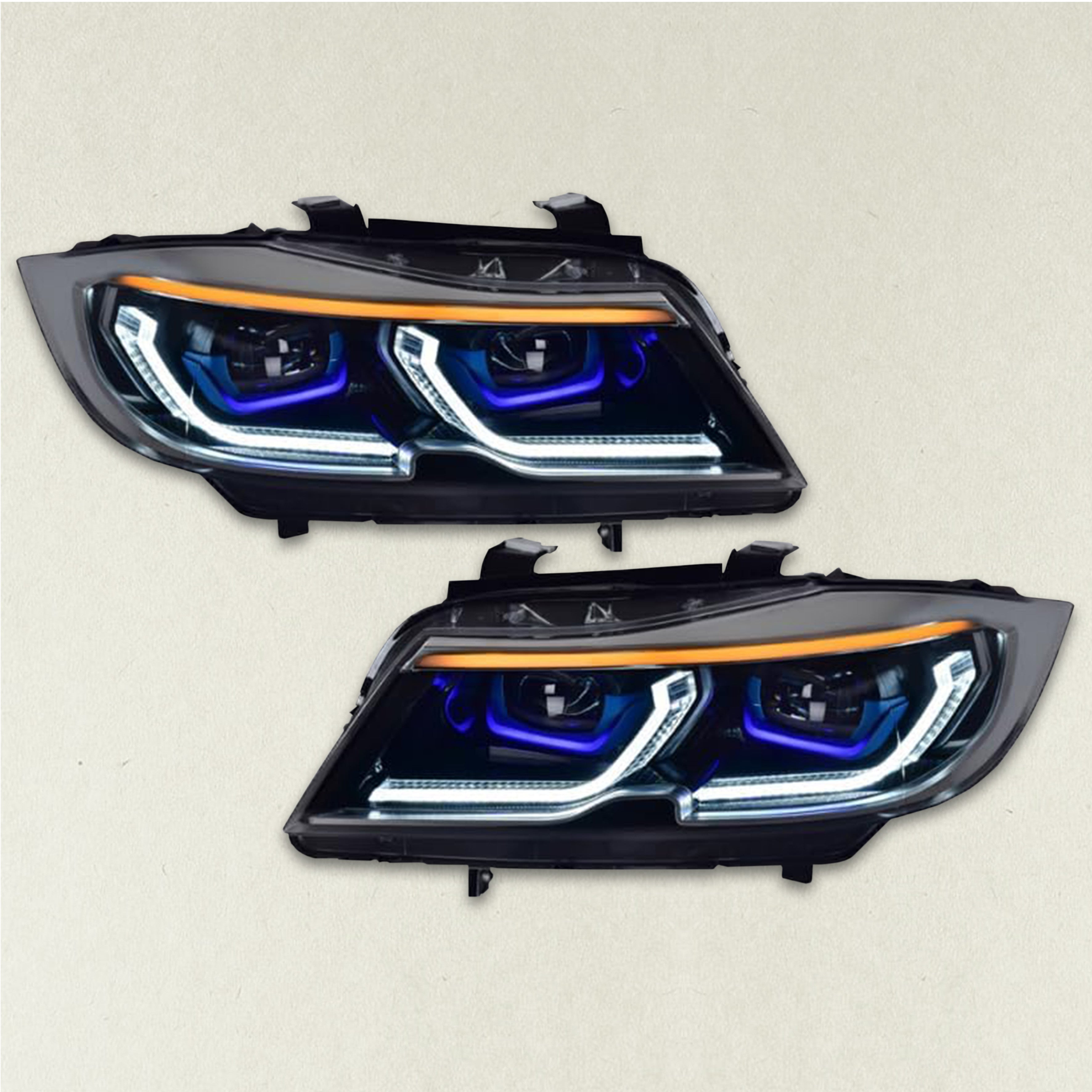 LED Headlight Assembly For 2005 2012 BMW 3 Series E90/E91 Driver Passenger Pair