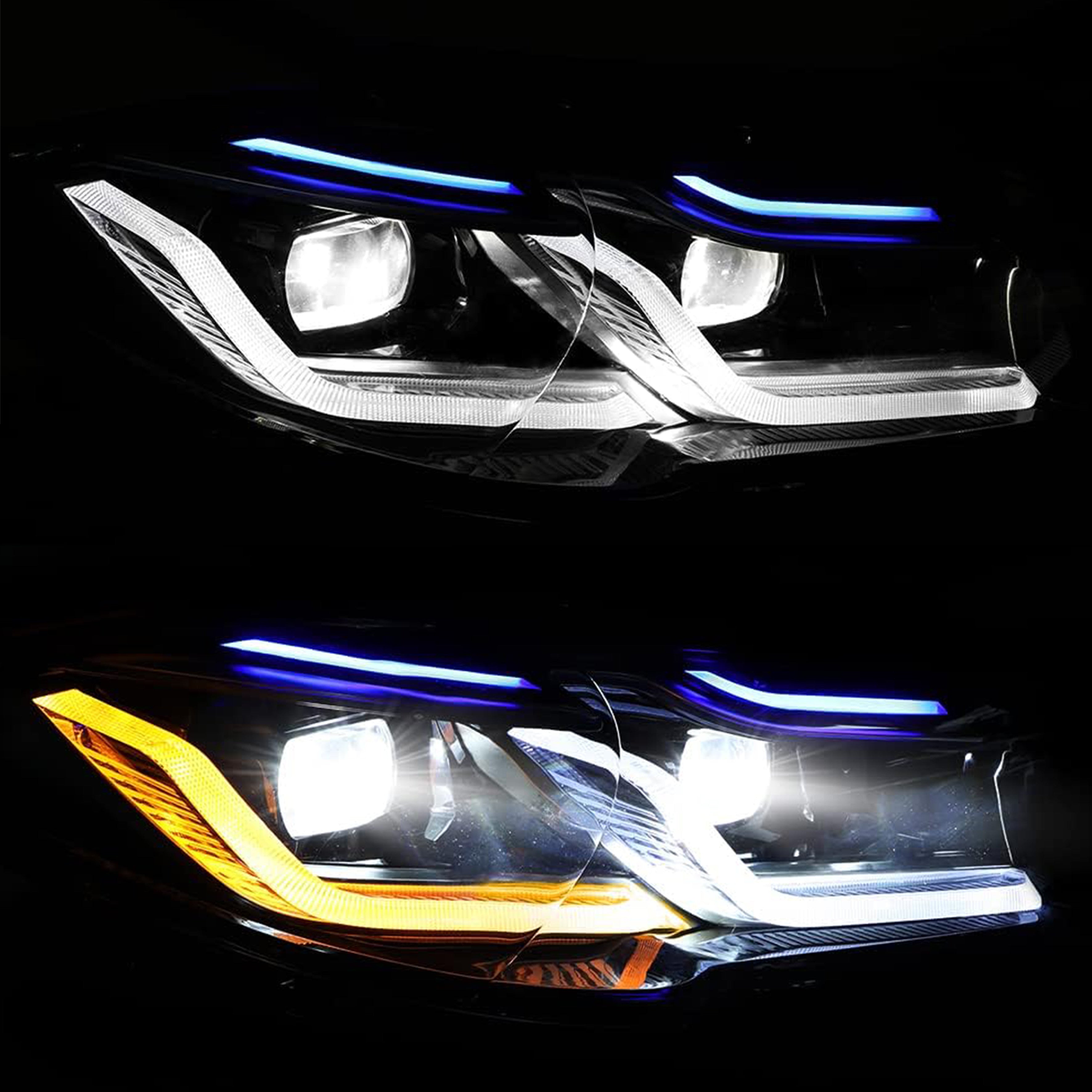 LED Headlight For 2013 2017 BMW 5 Series F10 w/ AFS Driver Passenger Pair 2Pcs