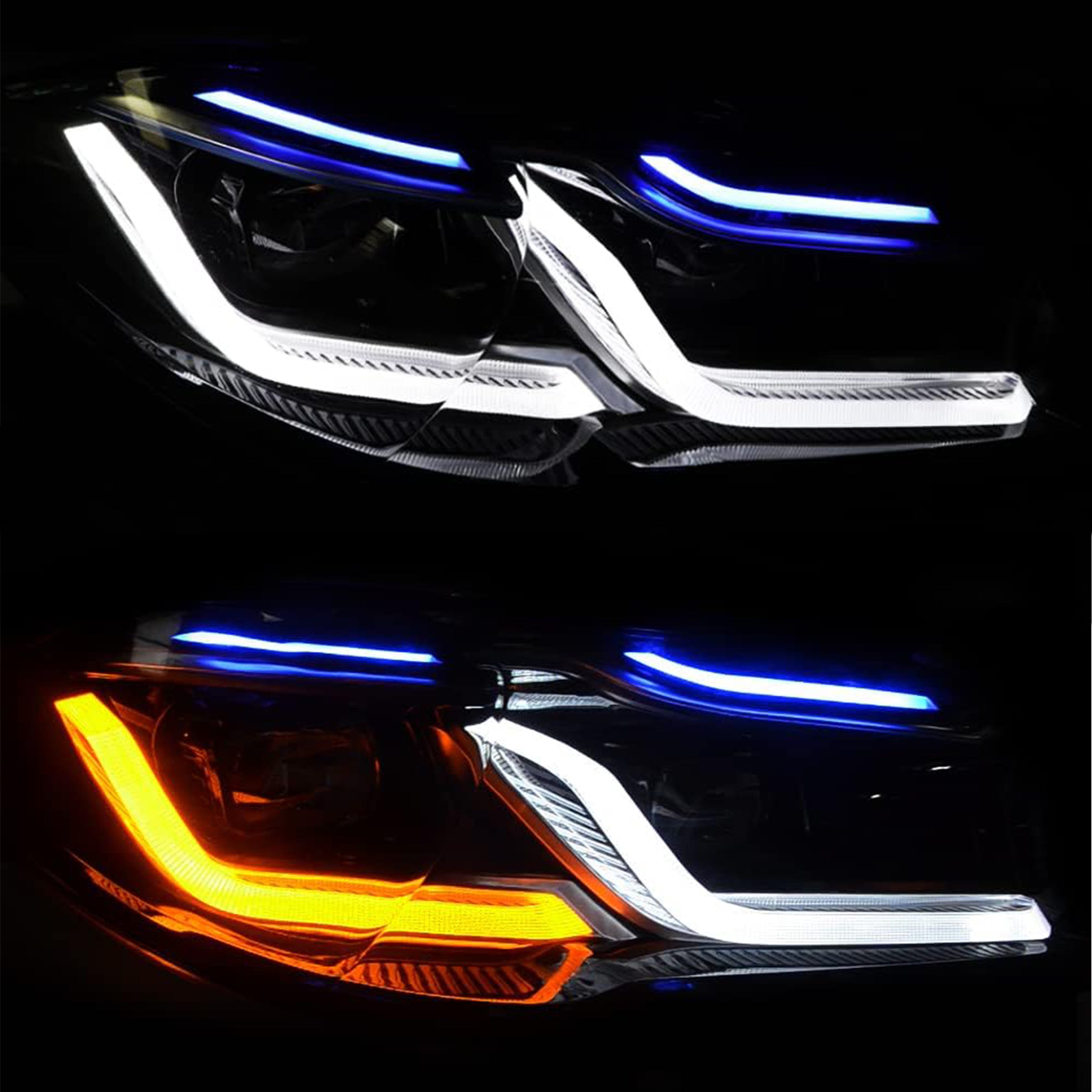 LED Headlight For 2013 2017 BMW 5 Series F10 w/ AFS Driver Passenger Pair 2Pcs