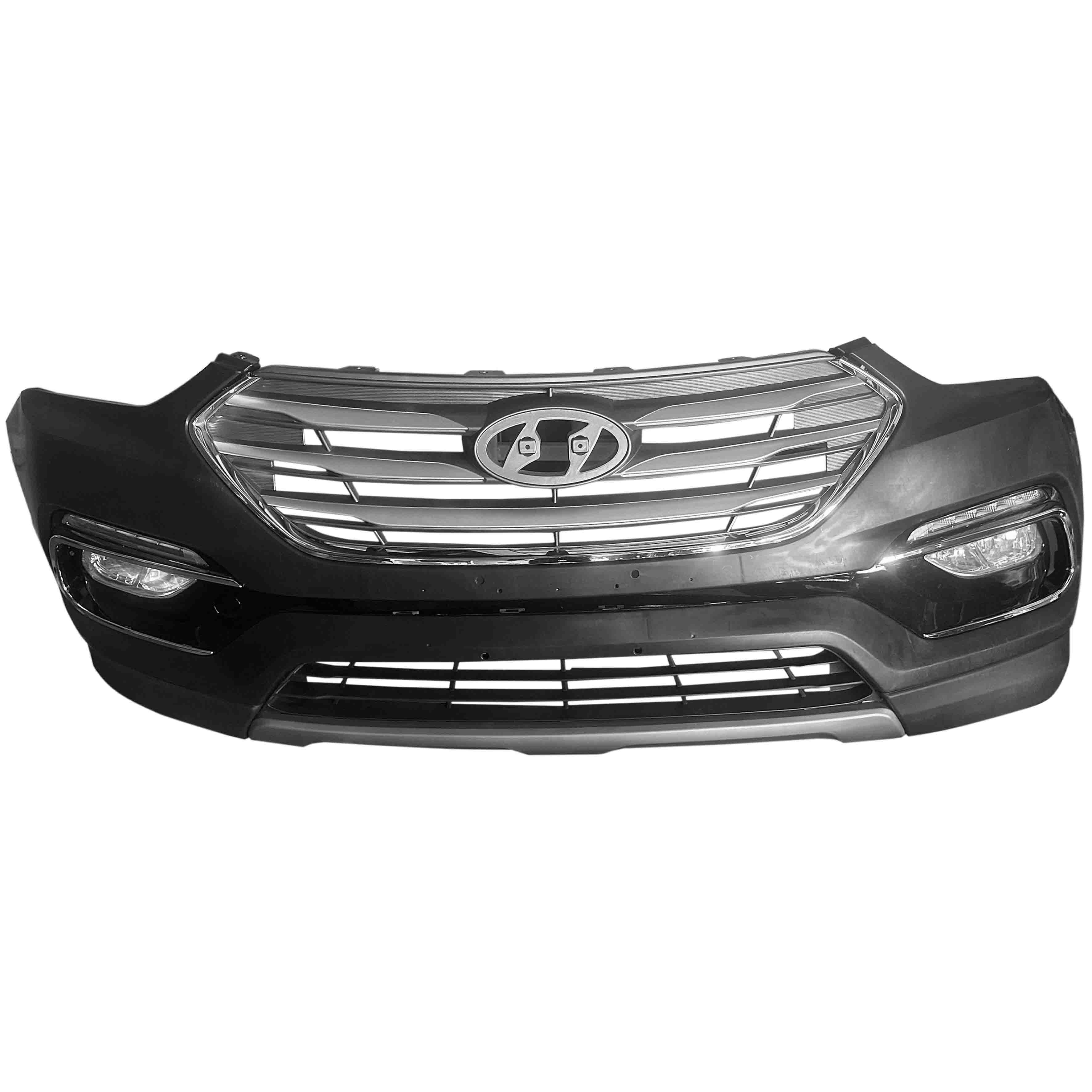 For 2017 2018 Hyundai Santa Fe Front Sport Bumper Cover w/ Grille & Fog Lamp