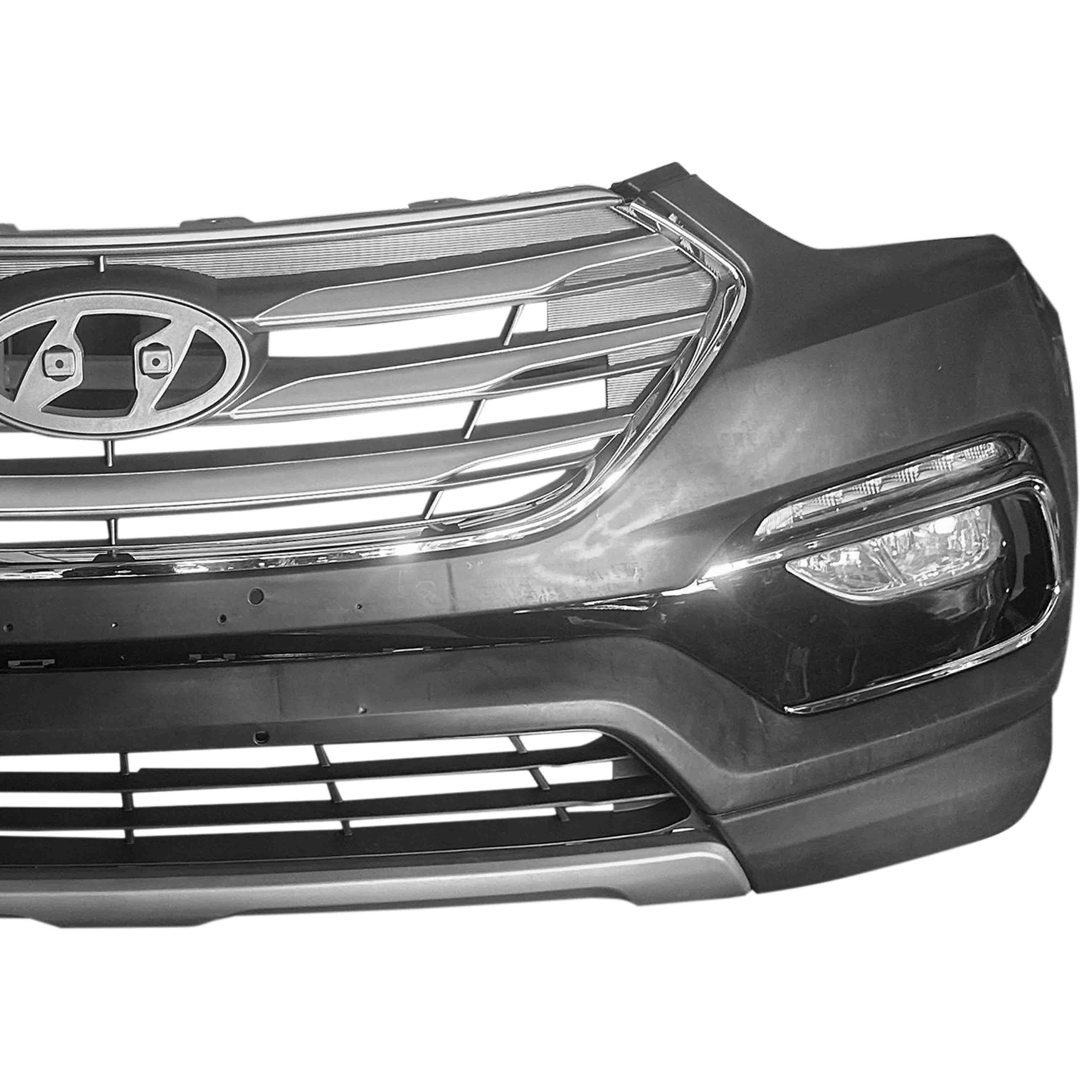 For 2017 2018 Hyundai Santa Fe Front Sport Bumper Cover w/ Grille & Fog Lamp