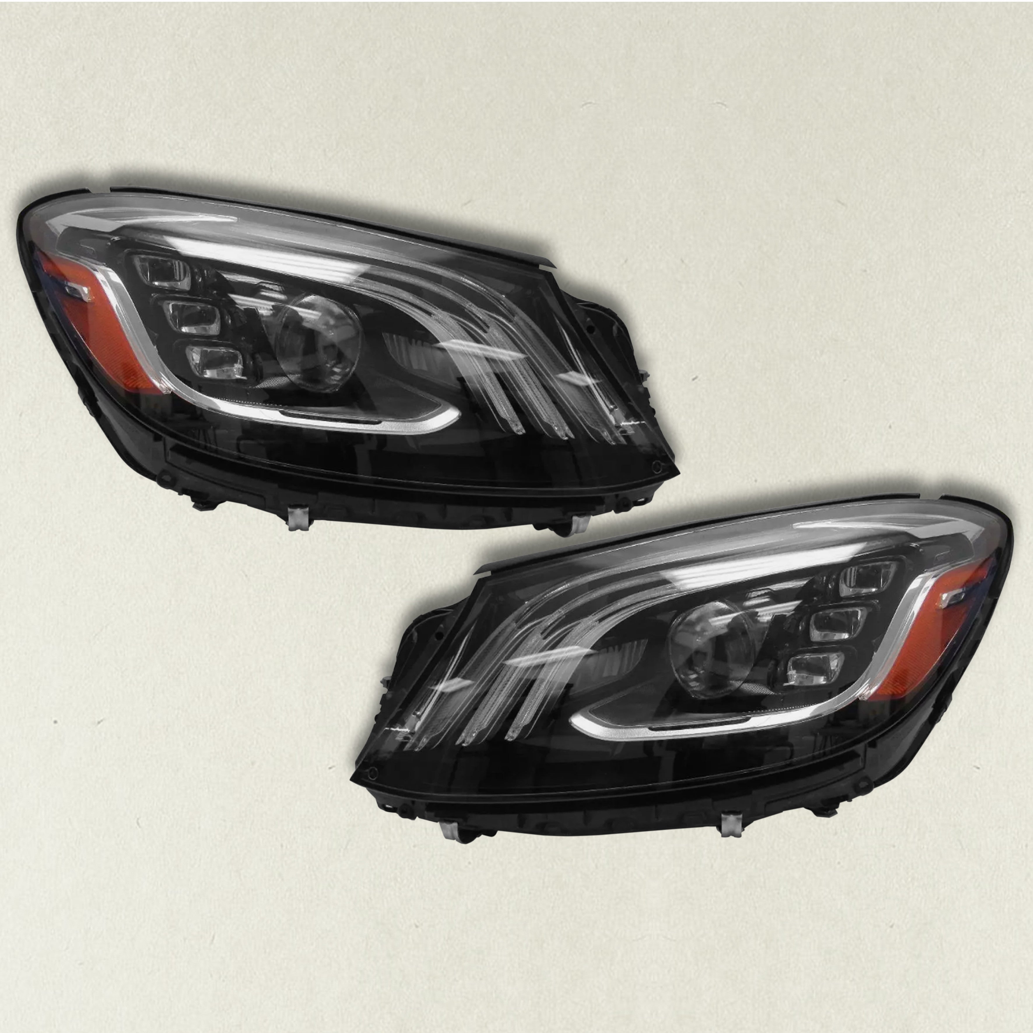 Full LED Headlight For 2018 2019 2020 2021 Mercedes S Class W222 Driver Passenger Left Right Pair Set 2Pc