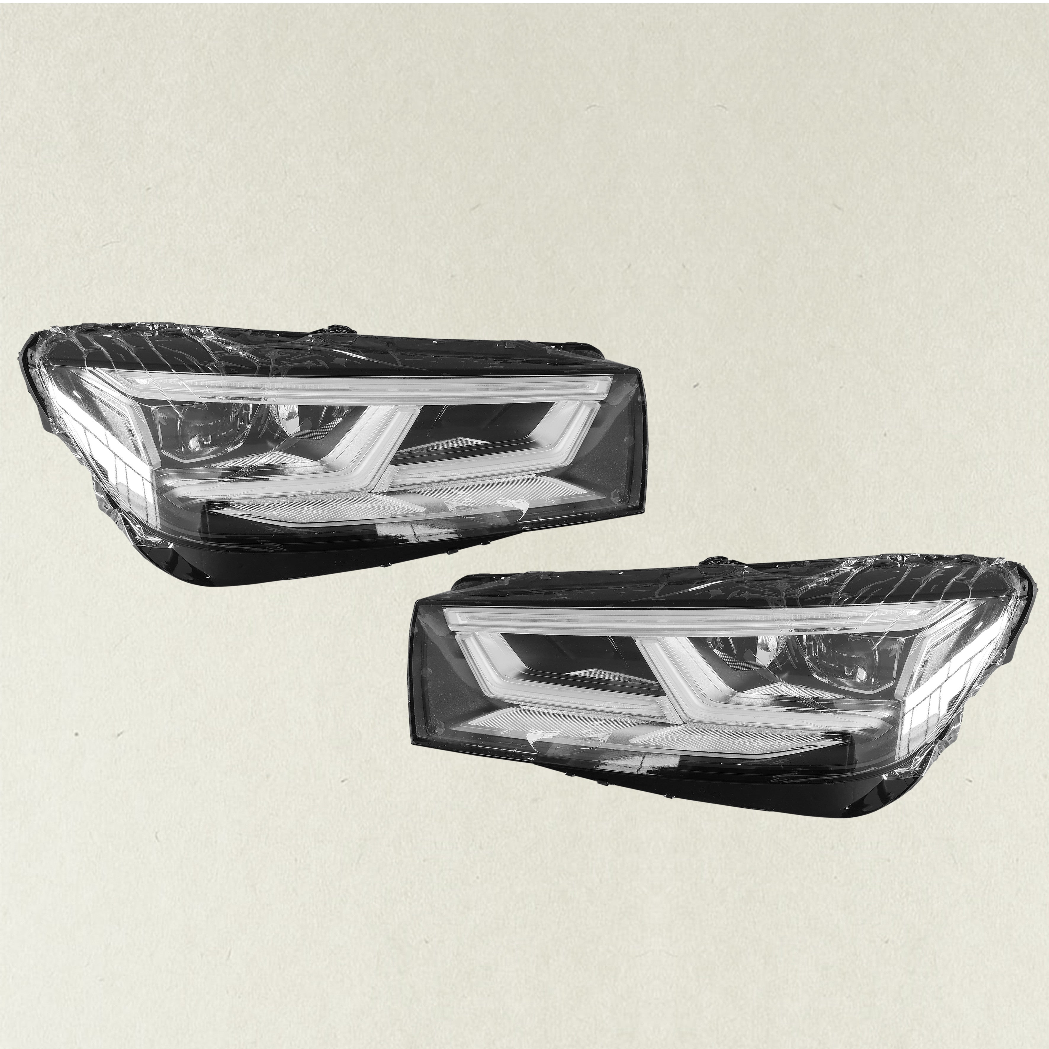 Full LED Headlight For 2018 2019 2020 Audi Q5 SQ5 Chrome Driver Passenger Pair Set 2Pcs