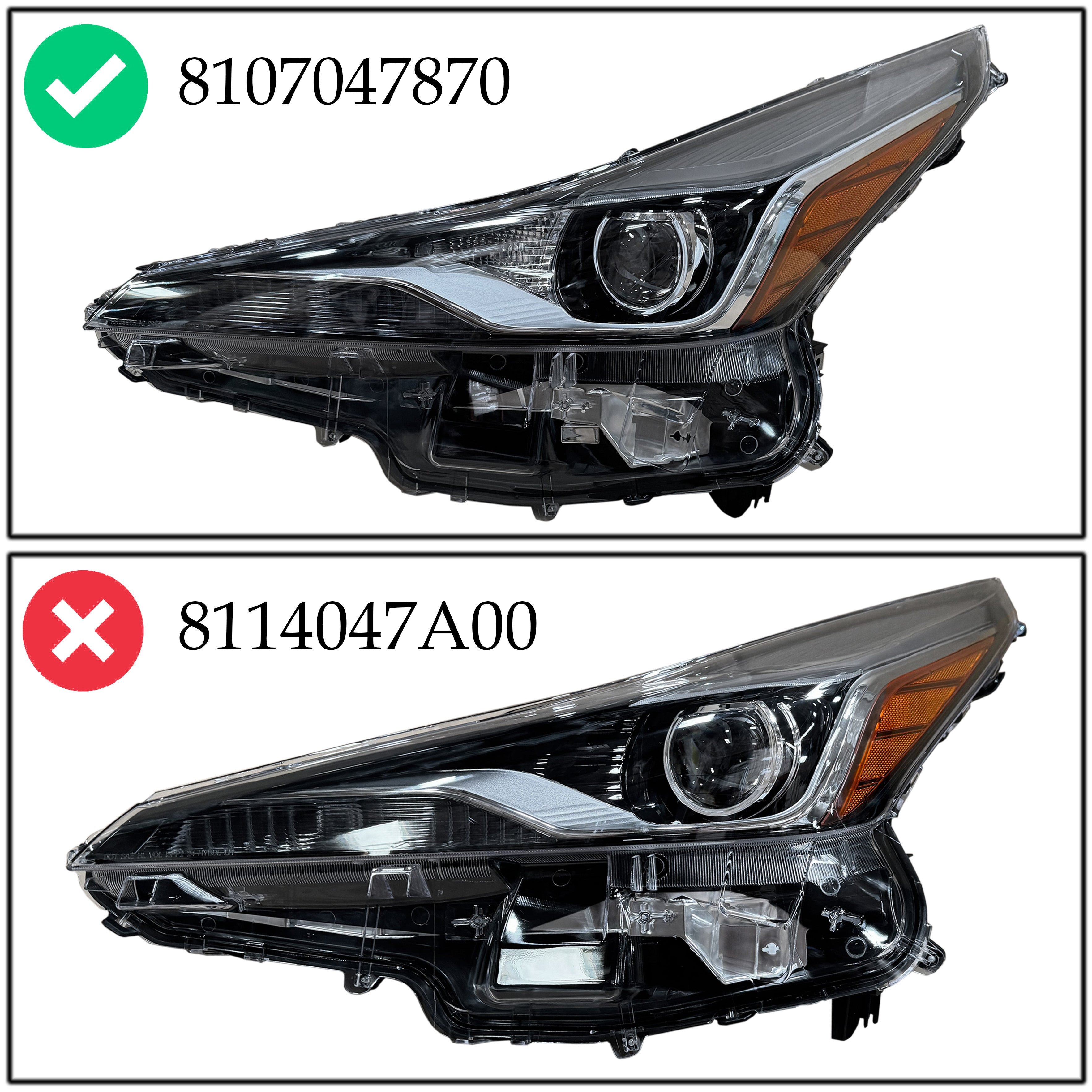 For 2019 2020 2021 2022 Toyota Prius LED Headlight Chrome Crystal Assembly Left Driver LH 8107047870