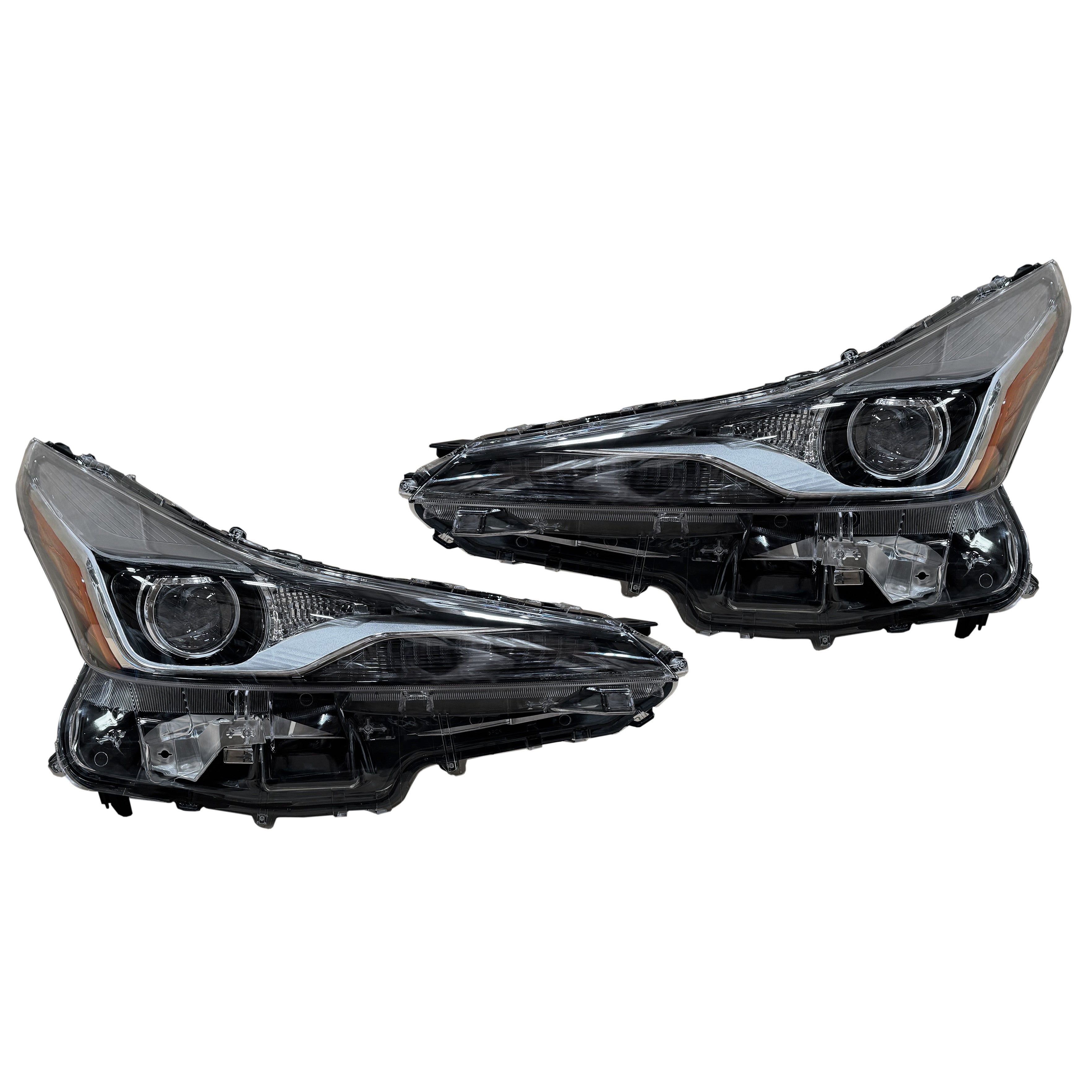For 2019 2020 2021 2022 Toyota Prius LED Headlight Chrome Crystal Driver Passenger Set Pair 2Pc 8107047870 8114047870
