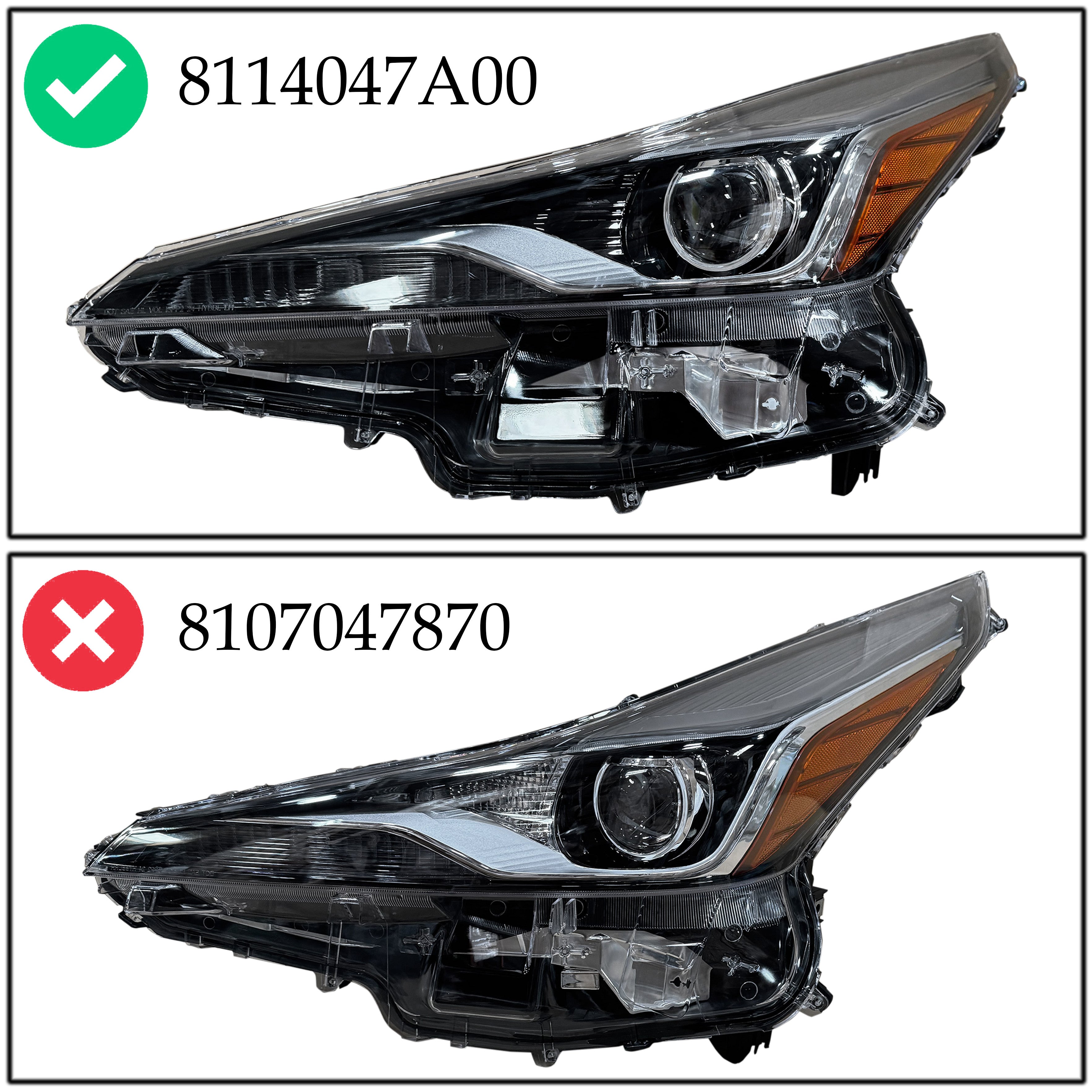 For 2019 2020 2021 2022 Toyota Prius LED Headlight Chrome Crystal w/Fog Light Assembly Left Driver LH 8114047A00
