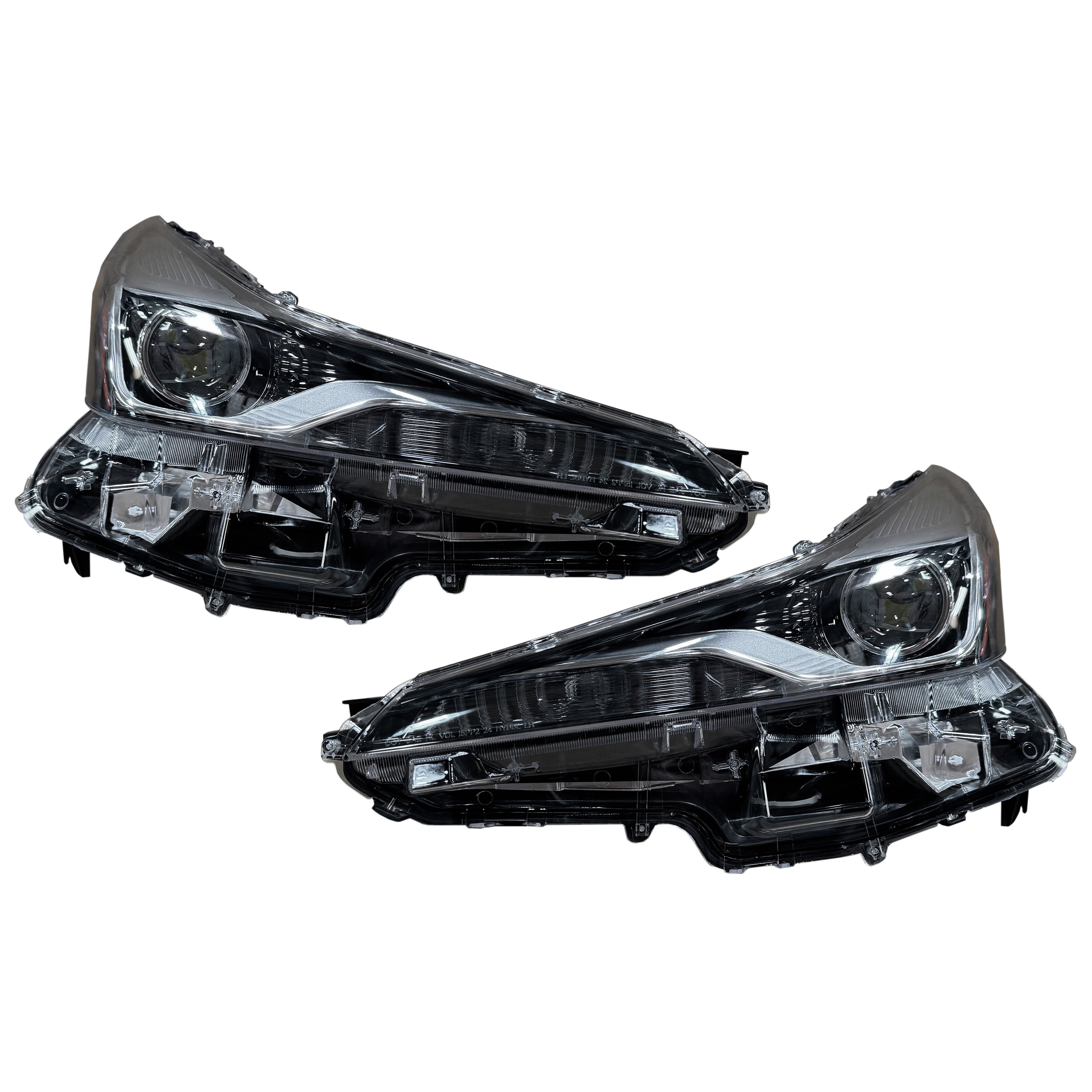 For 2019 2020 2021 2022 Toyota Prius LED Headlight Chrome Crystal w/Fog Light Driver Passenger Set Pair 2Pc 8114047A00 8107047A00