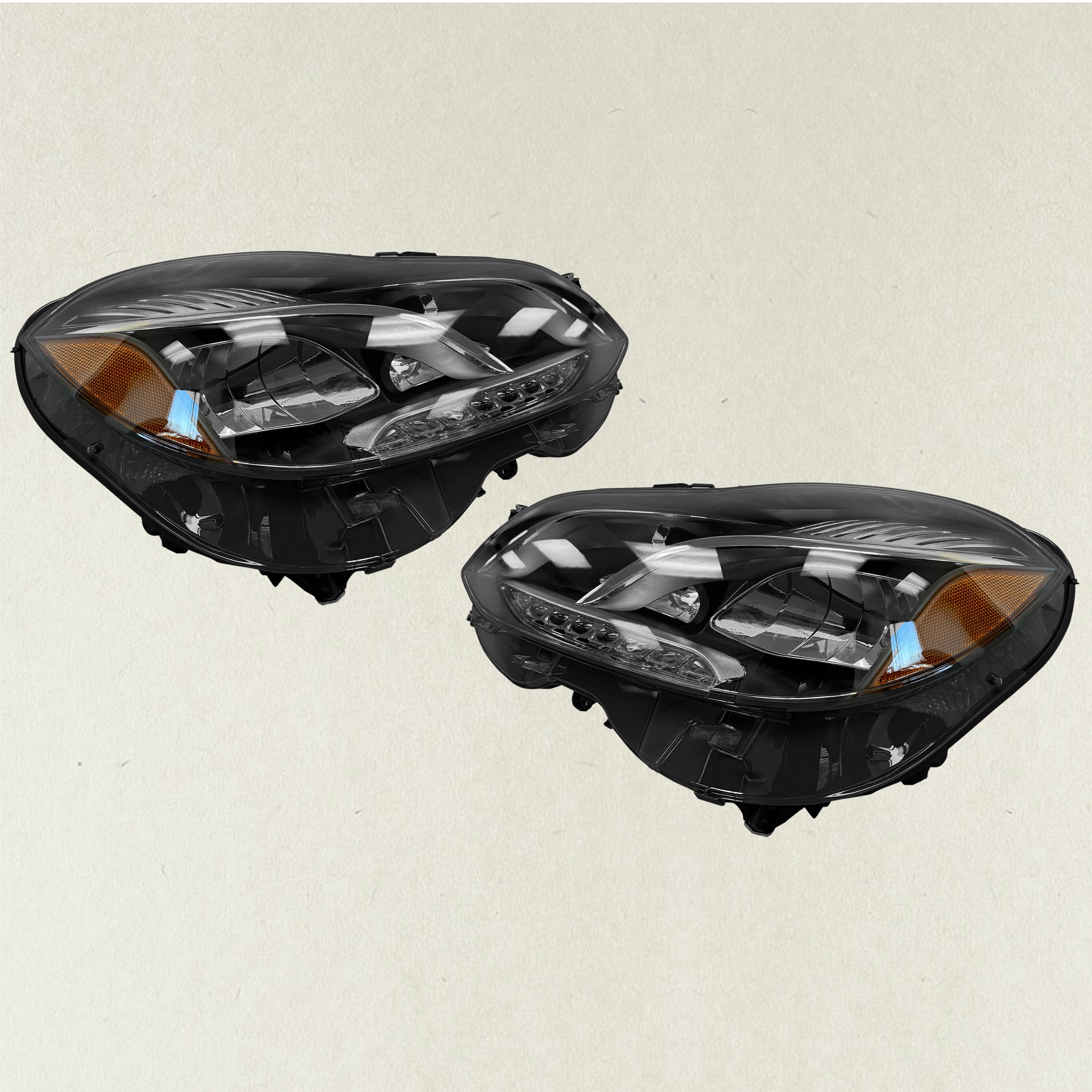 For Mercedes-Benz E200 E500 E-Class Headlight Driver Passenger Left Right Side Set Pair 2Pcs MB2503219 MB2502219