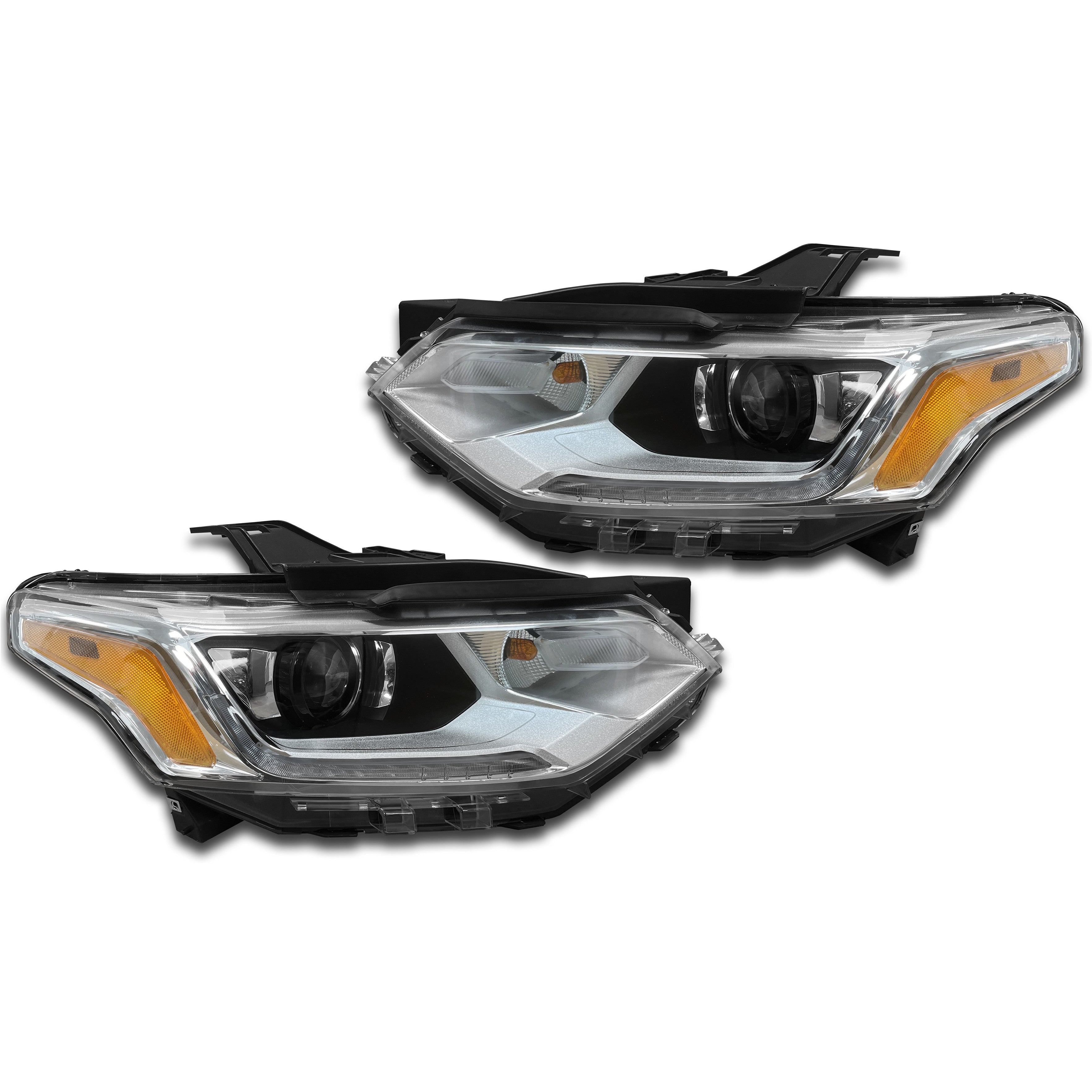For 2018 2019 2020 2021 Chevy Traverse Front Bumper Assembly Grille Fog & Headlight Assembly Set