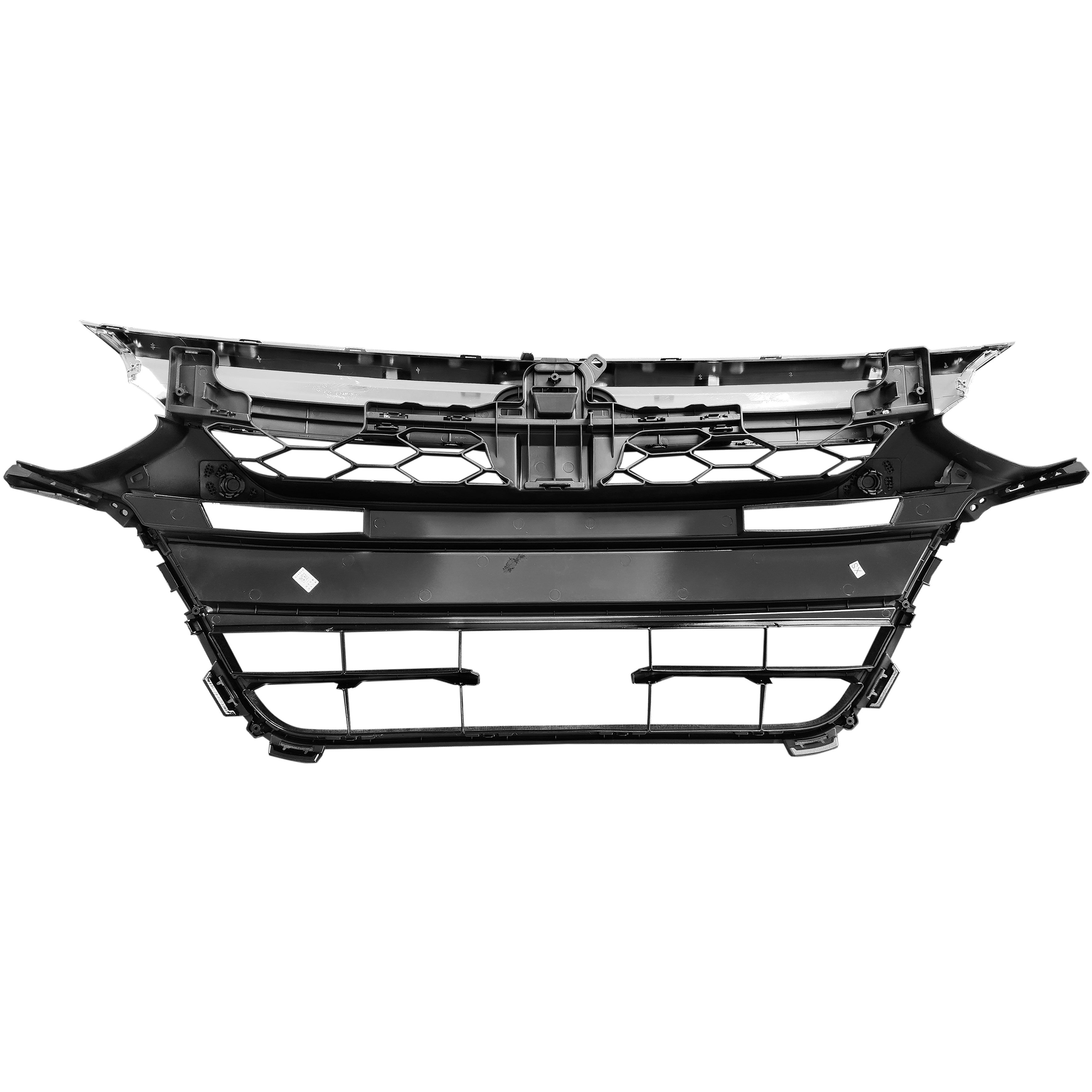 For 2018 2019 2020 Honda Accord Front Bumper Hood Upper Lower Grille Factory Assembly Black & Chrome