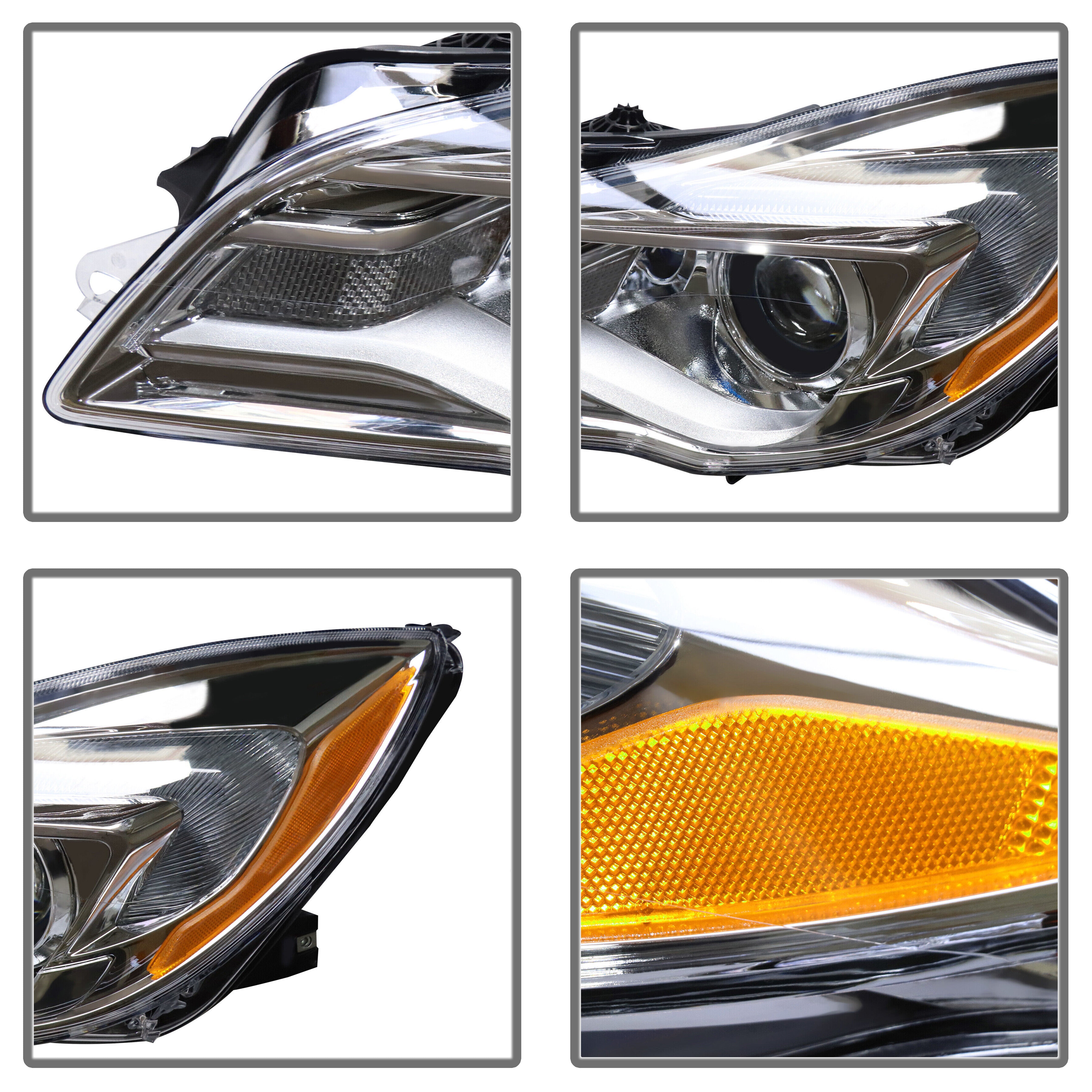 For 2014 2015 2016 2017 Buick Regal Halogen LED DRL Headlight Headlamp Chrome Assembly Left Driver Side LH GM2502413