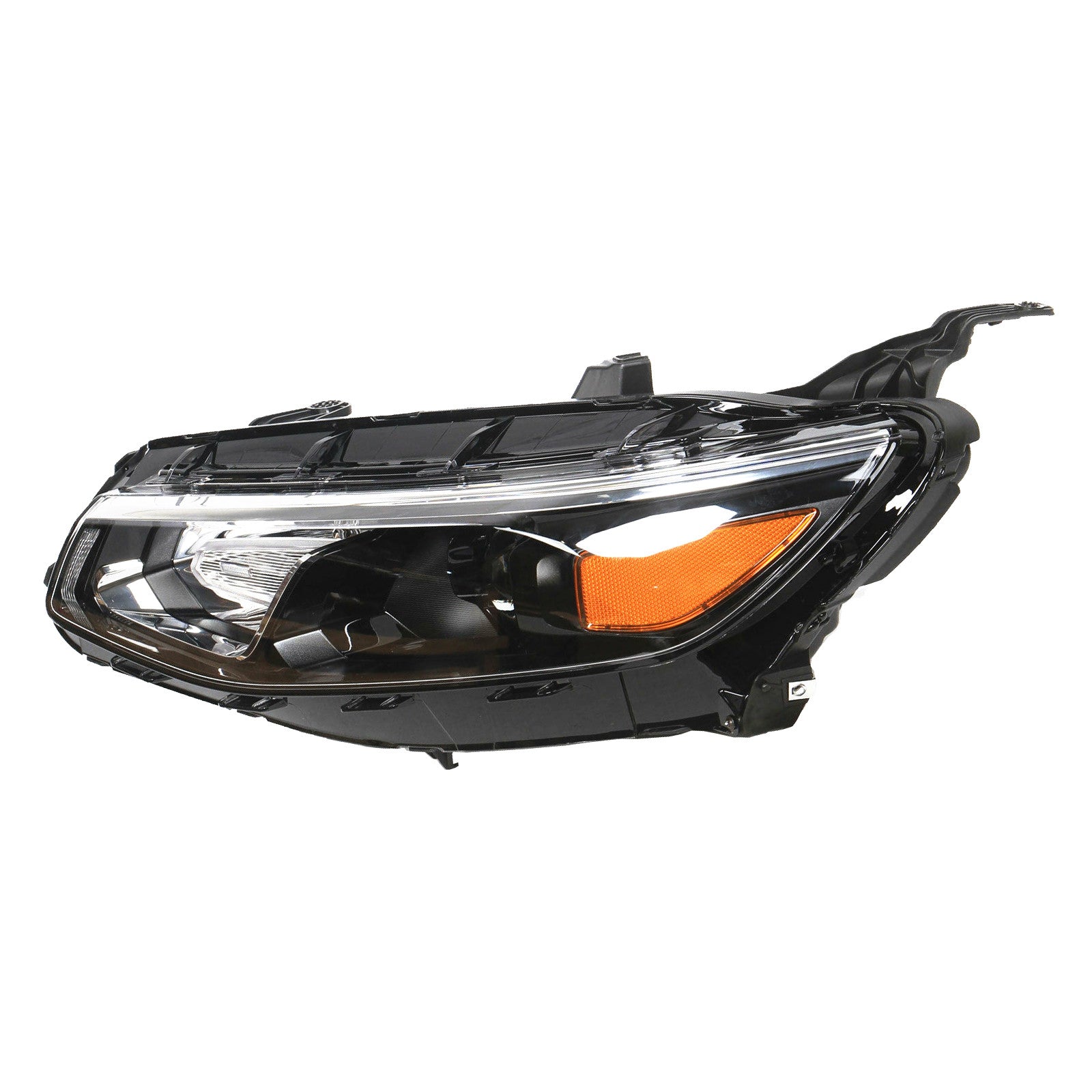 For 2016 2017 2018 Chevy Malibu Headlight Assembly Halogen with Projector Black Driver Side