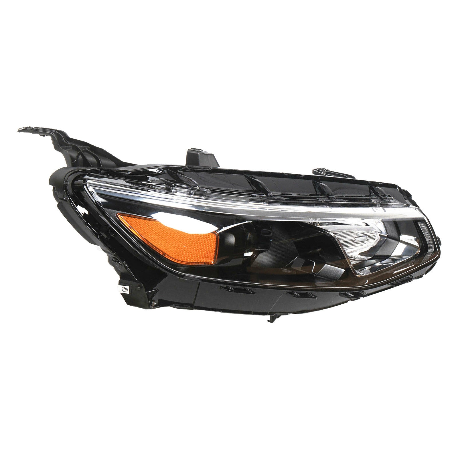 For 2016 2017 2018 Chevy Malibu Headlight Assembly Halogen with Projector Black Passenger Side