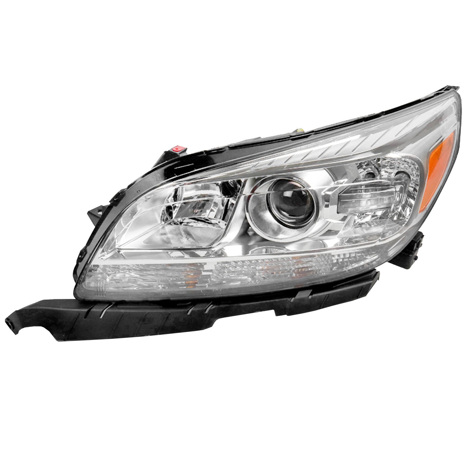 For 2013 2014 2015 Chevy Malibu LT LTZ Headlight Assembly Halogen with Projector Chrome Driver Side