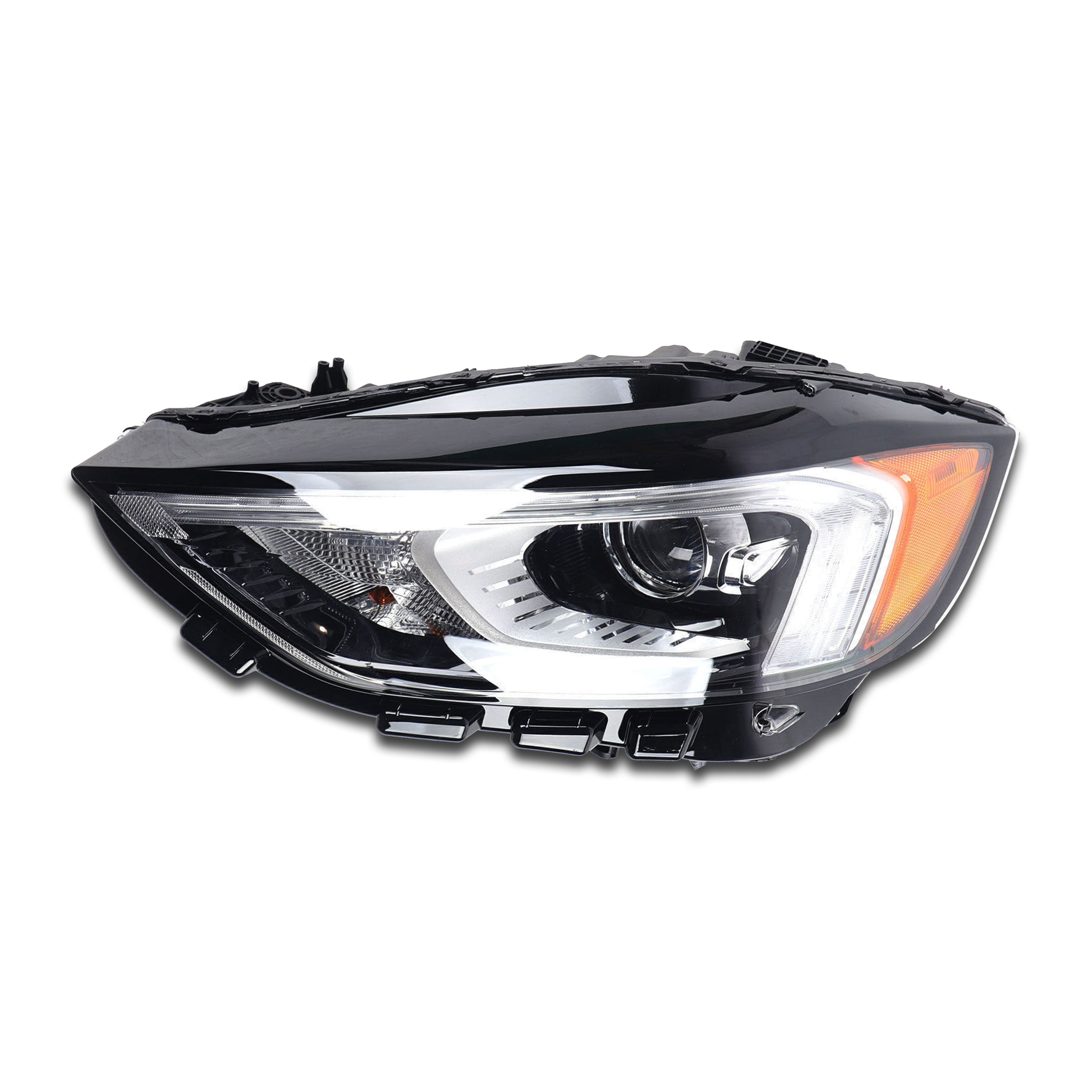 For 2019 2020 2021 Ford Edge LED DRL Headlight Headlamp Chrome Assembly Left Driver Side LH