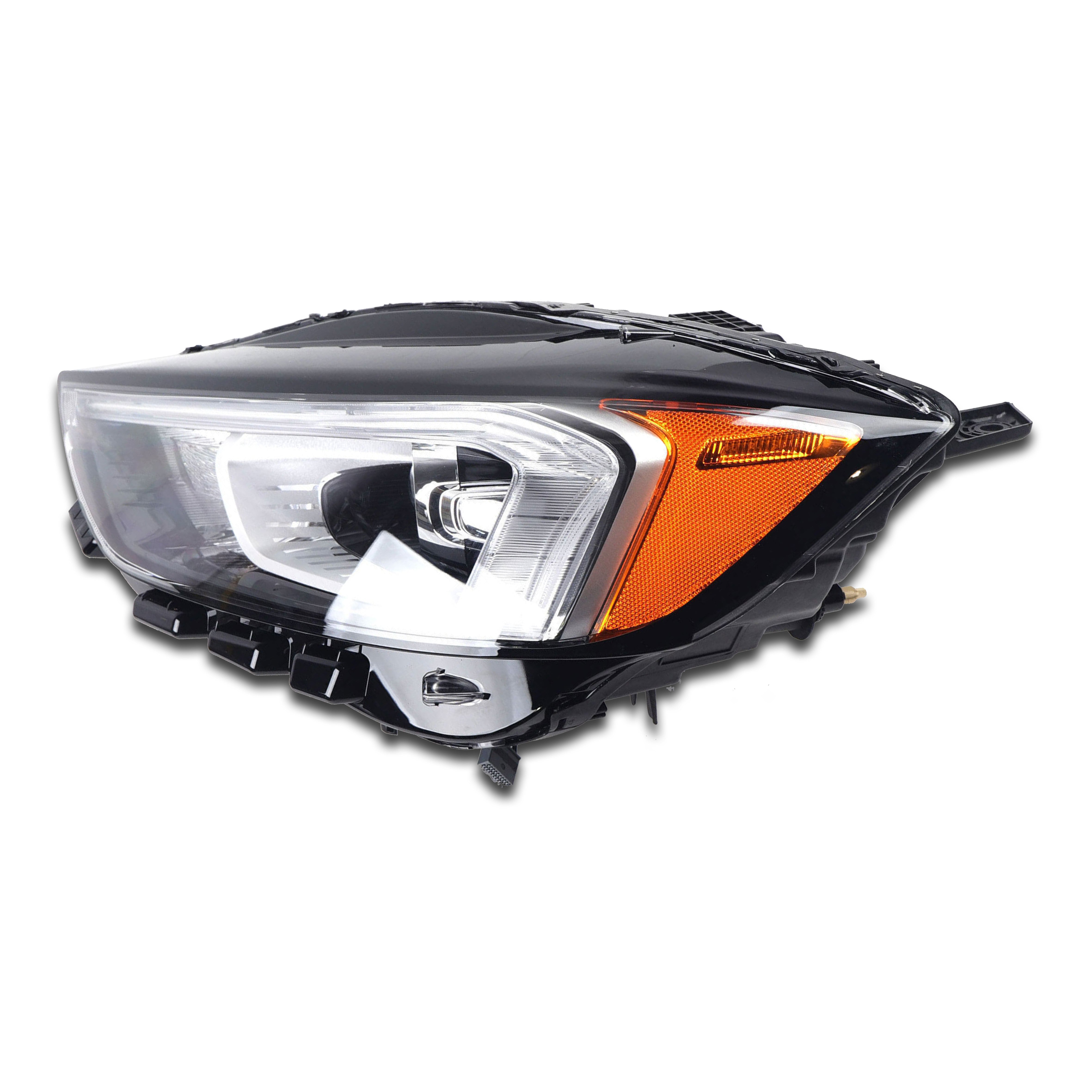 For 2019 2020 2021 Ford Edge LED DRL Headlight Headlamp Chrome Assembly Left Driver Side LH