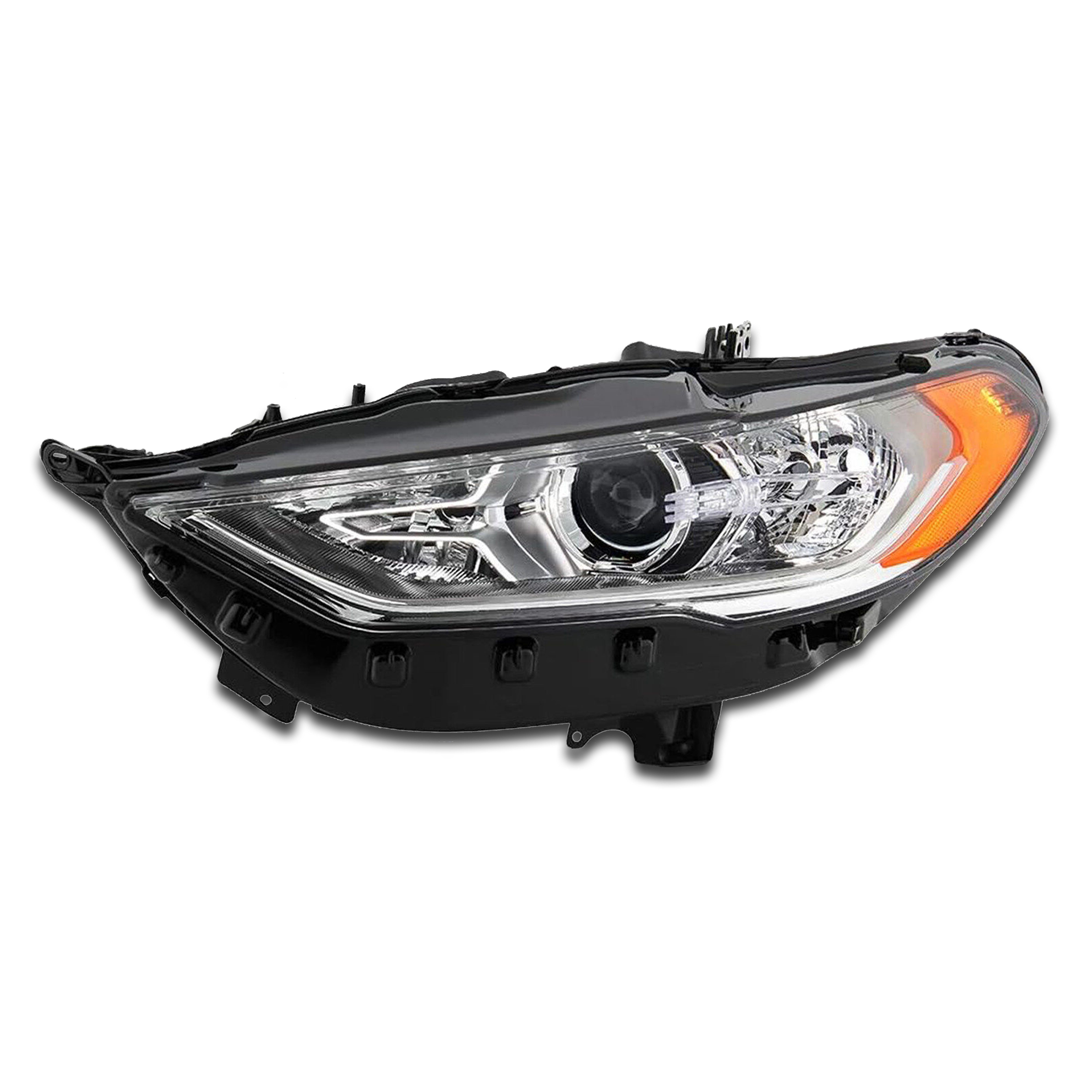 For 2017 2018 2019 2020 Ford Fusion LED DRL Halogen Headlight Headlamp Chrome Assembly Left Driver Side LH FO2502350