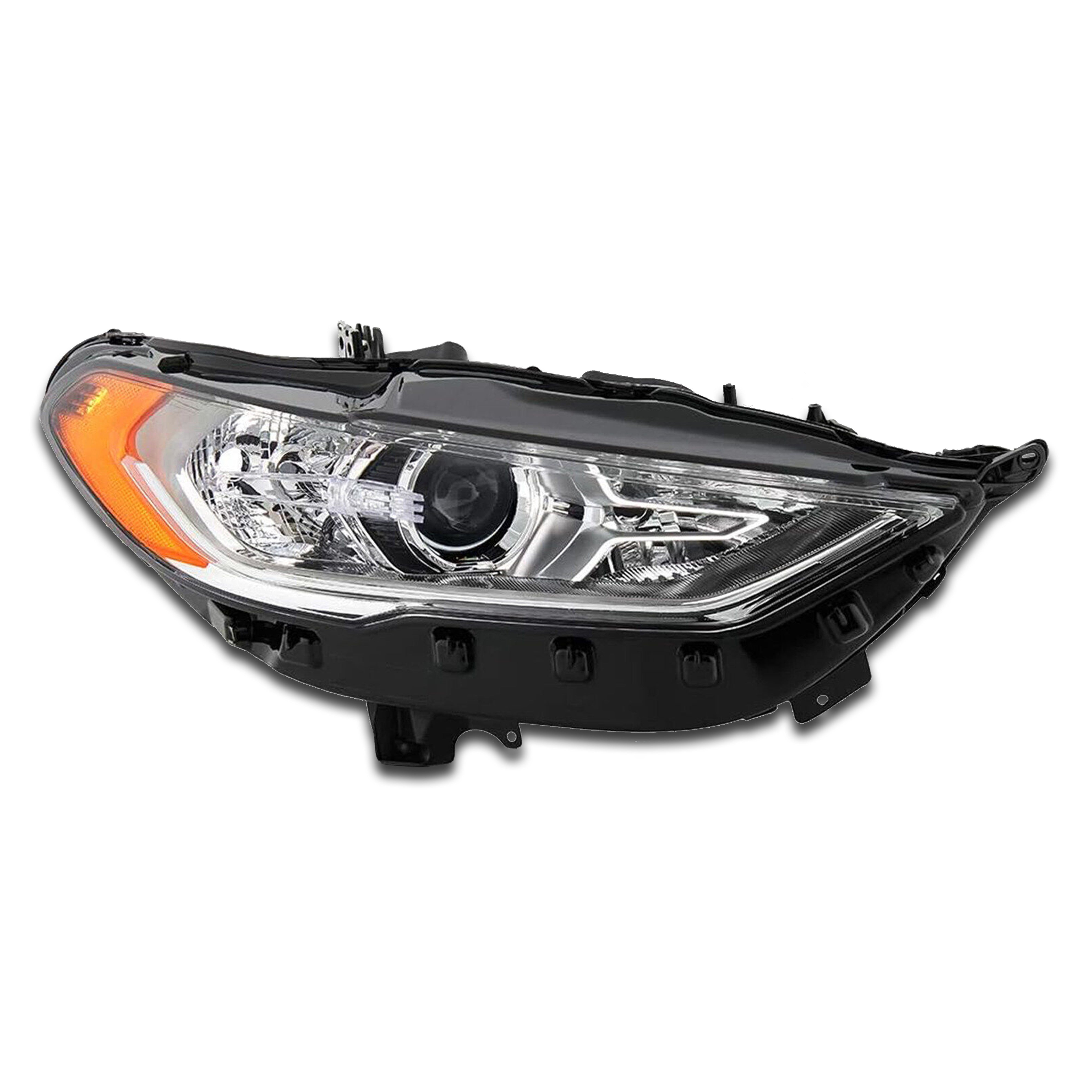 For 2017 2018 2019 2020 Ford Fusion LED DRL Halogen Headlight Headlamp Chrome Assembly Right Passenger Side RH FO2503350