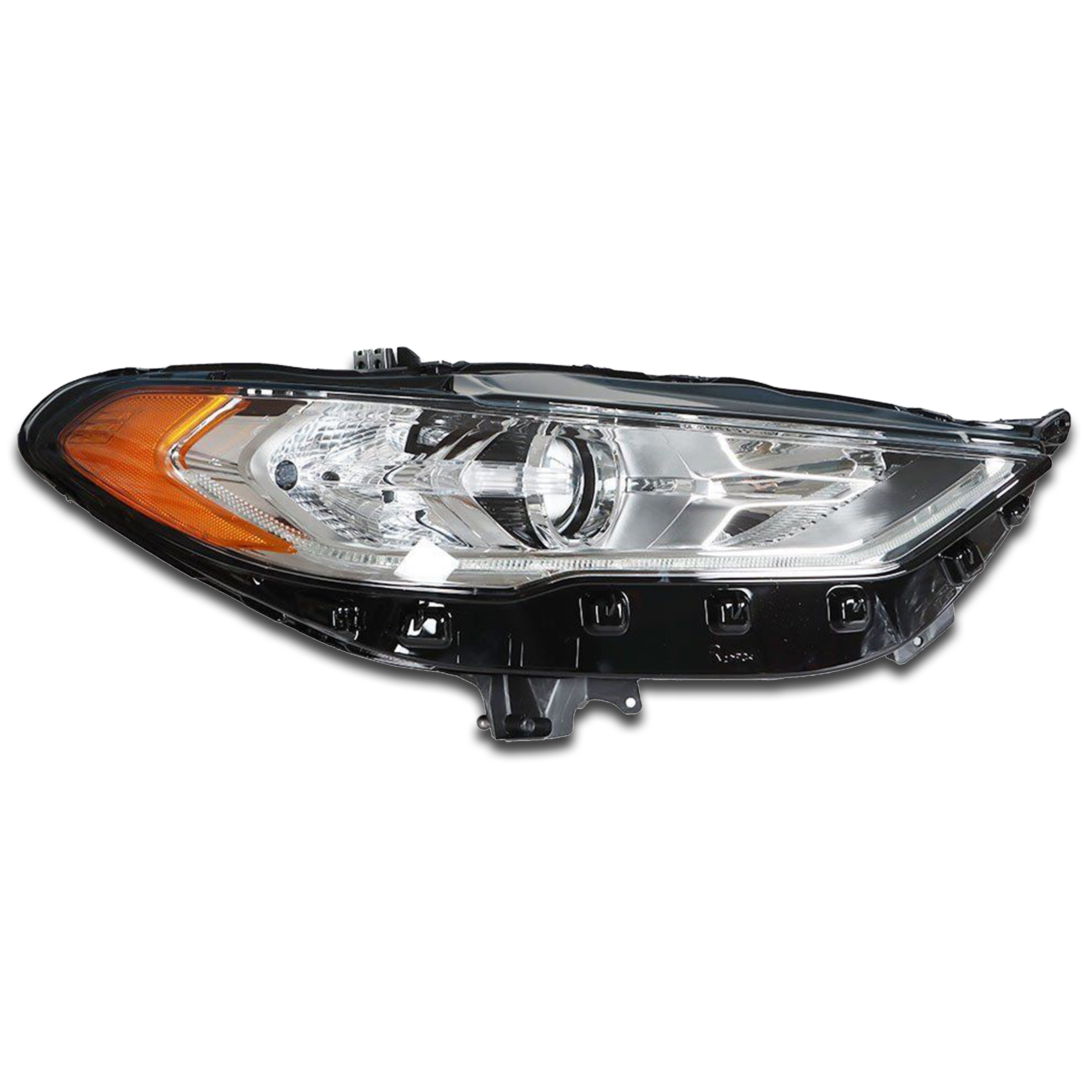For 2017 2018 2019 2020 Ford Fusion LED DRL Halogen Headlight Headlamp Chrome Assembly Right Passenger Side RH FO2503350