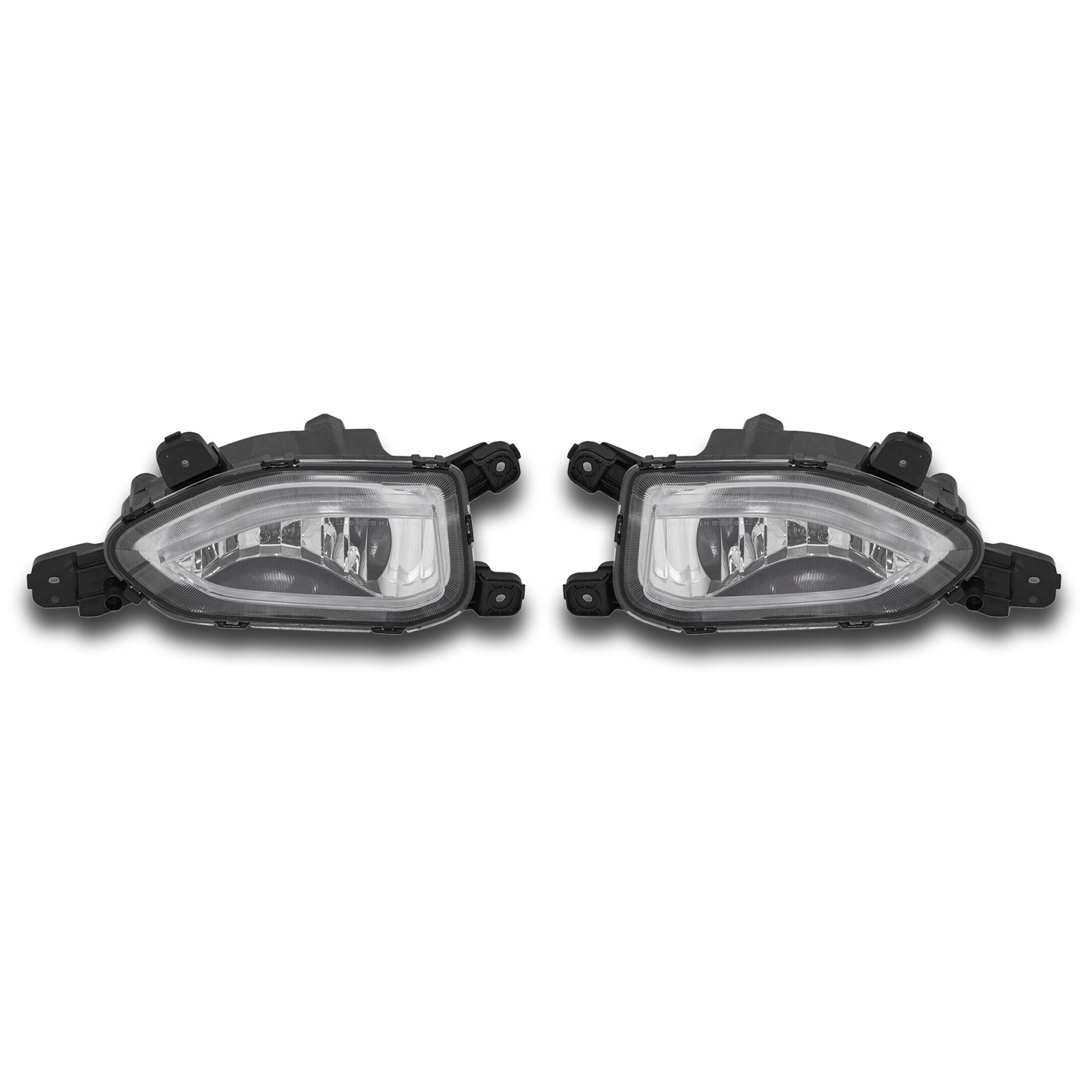For 2018 2019 2020 2021 Hyundai Kona Front Bumper Grilles & Fog lights Assembly w/Wiring Set 4Pcs HY1044115 HY2592169 HY2593169 HY1200219