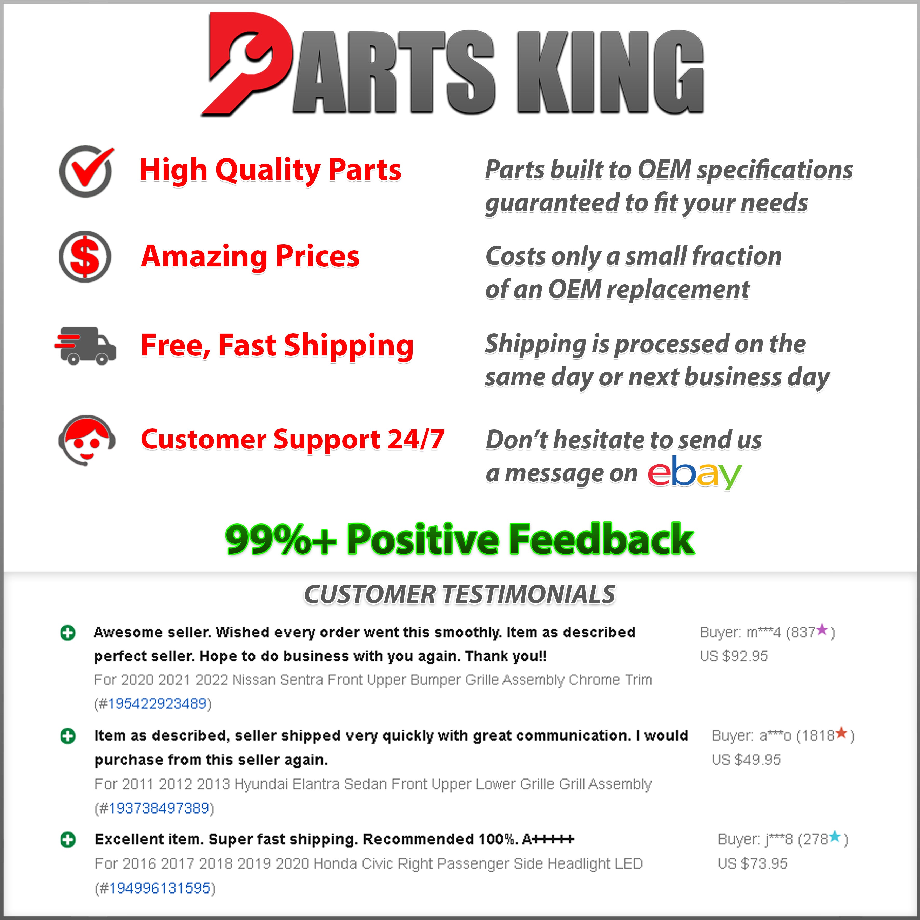 For 2016 2017 2018 Kia Optima Headlight Assembly Passenger 92102D5000 with Bulb