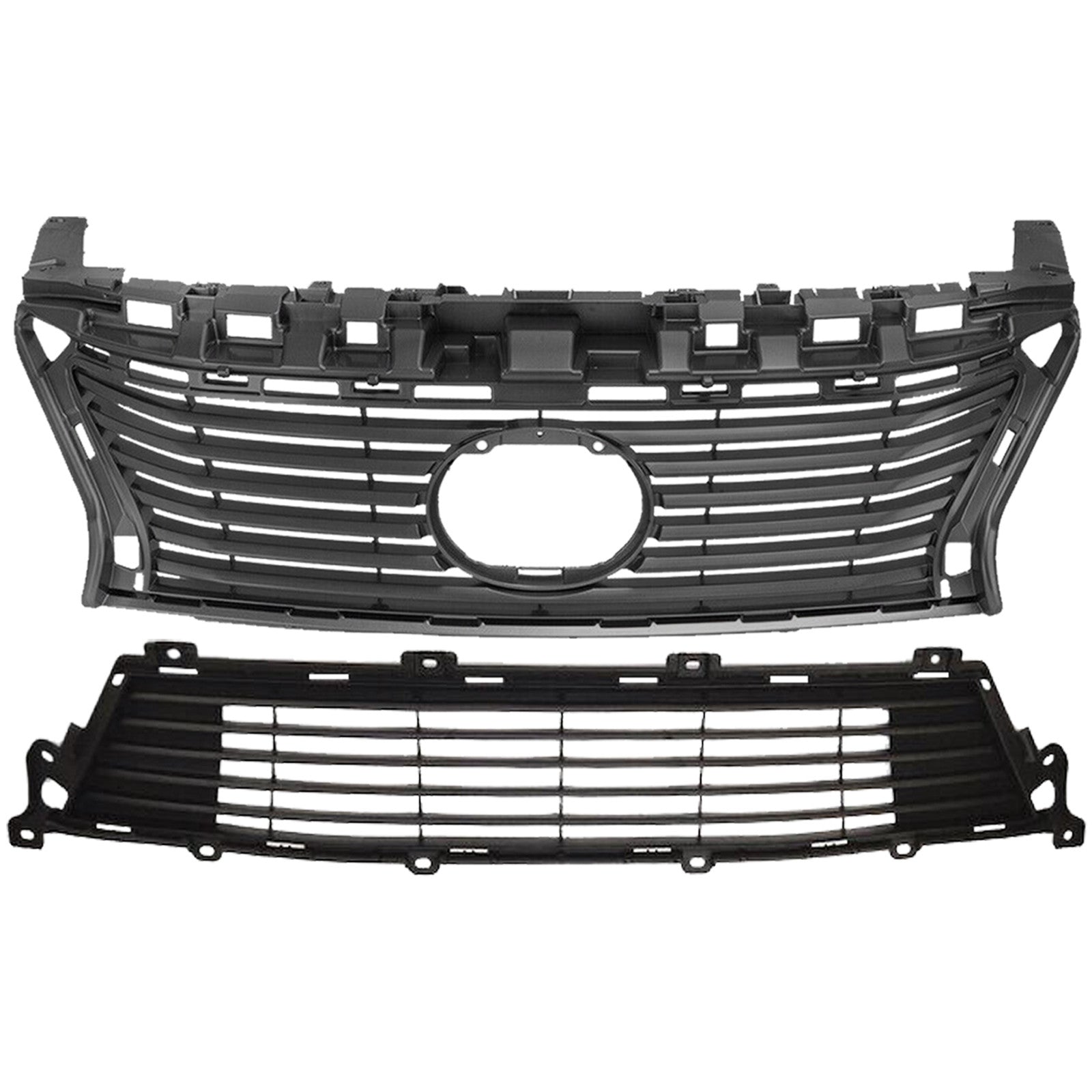 For 2013 2014 2015 Lexus ES350 Front Bumper Upper Lower Grill and Bumper Trim Assembly