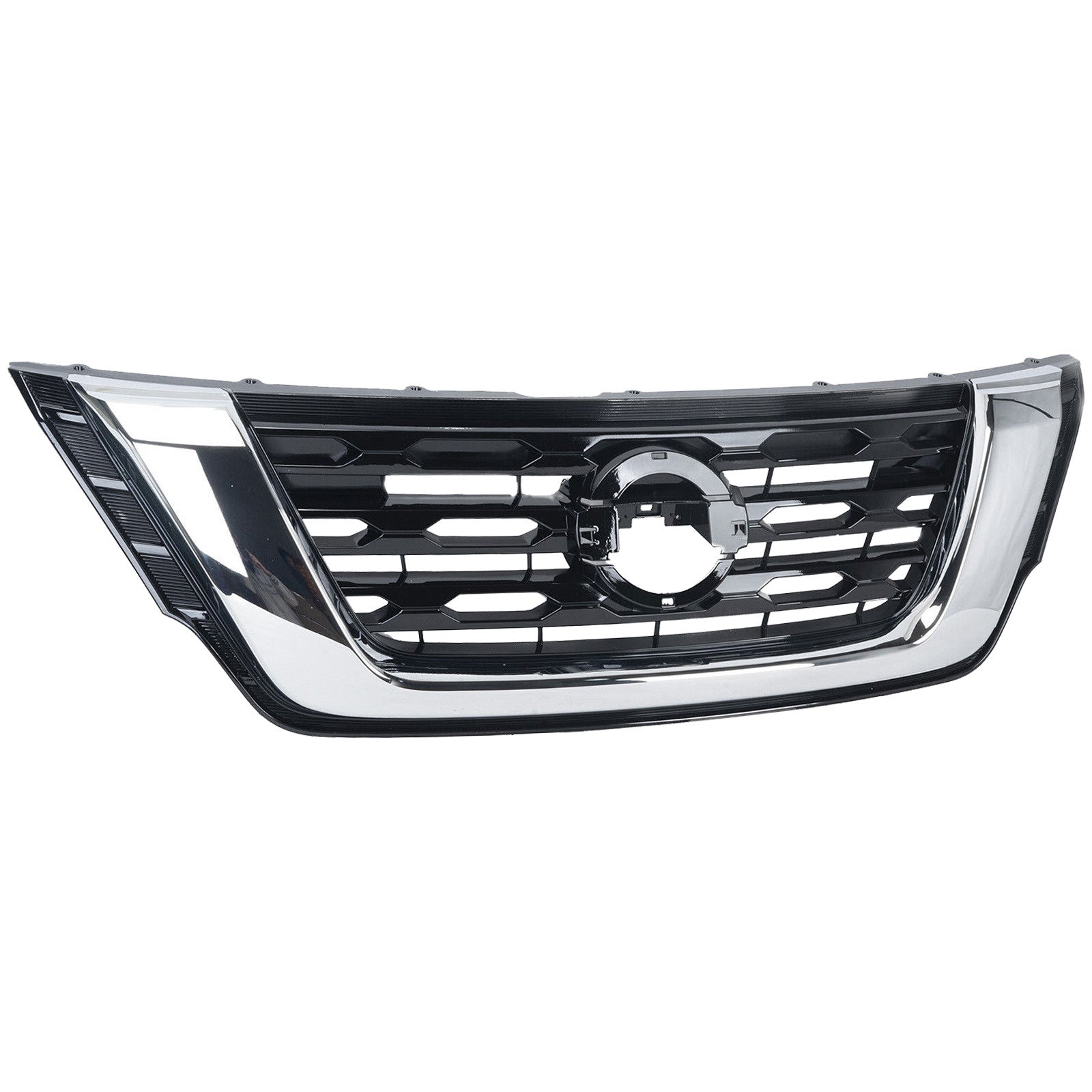 For 2017 2018 2019 2020 Nissan Pathfinder Front Upper Bumper Grille Chrome Black Assembly