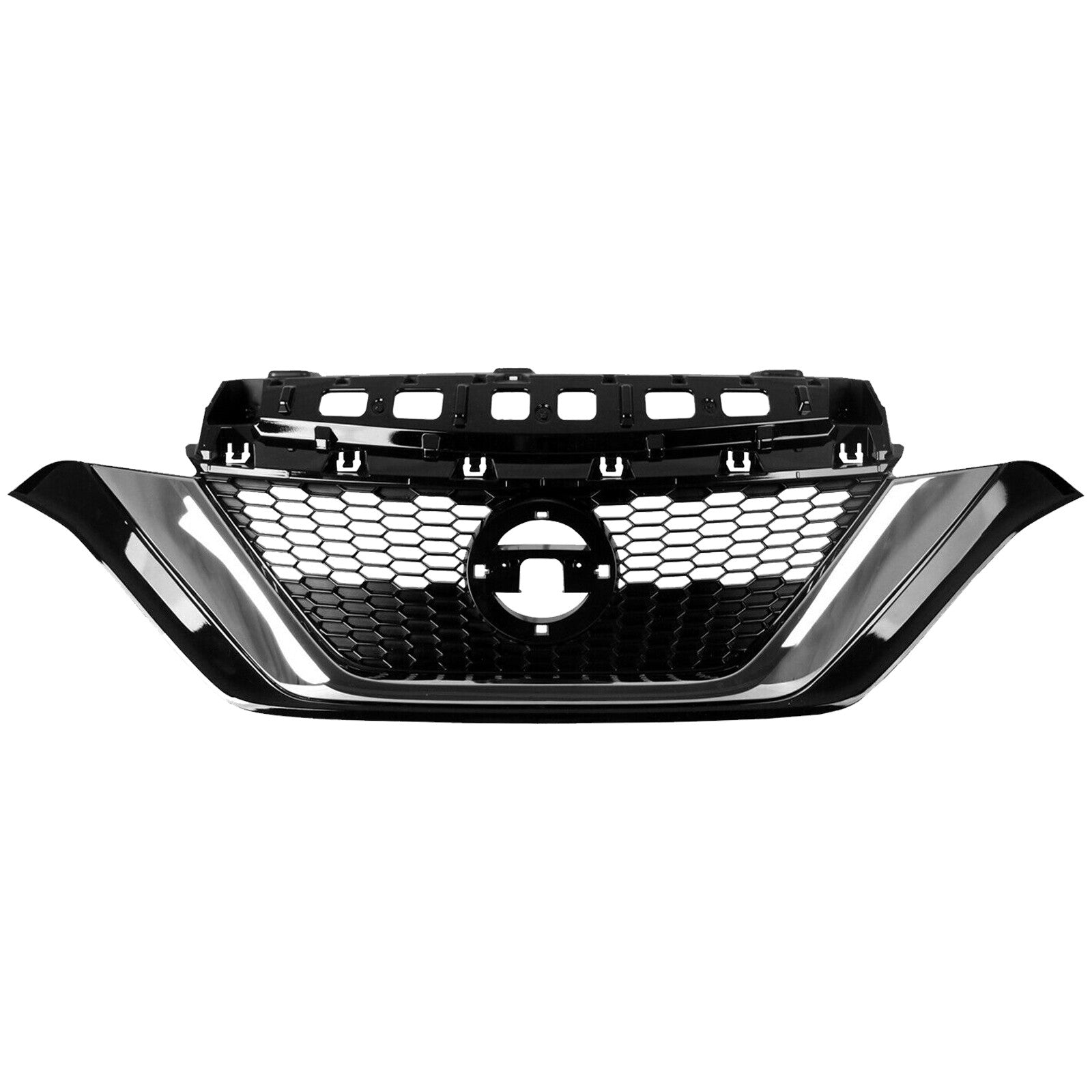 2017 2018 2019 Nissan Versa Note Front Upper Bumper Grille Assembly Chrome Black