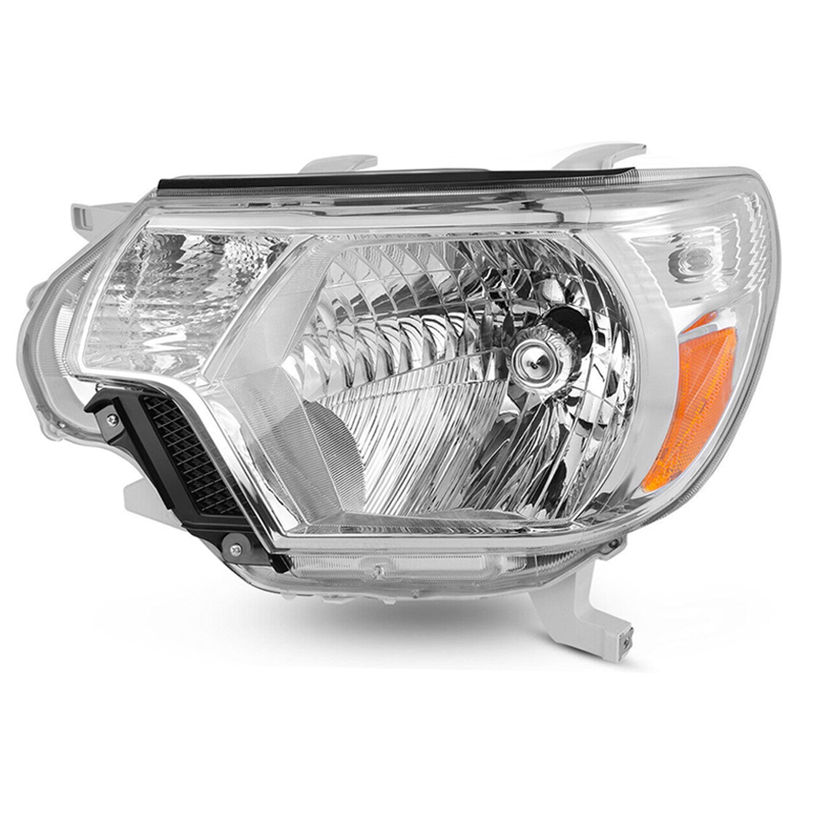 2012 2015 Toyota Tacoma Headlight Assembly Halogen Chrome Housing Driver Side by AutoModed